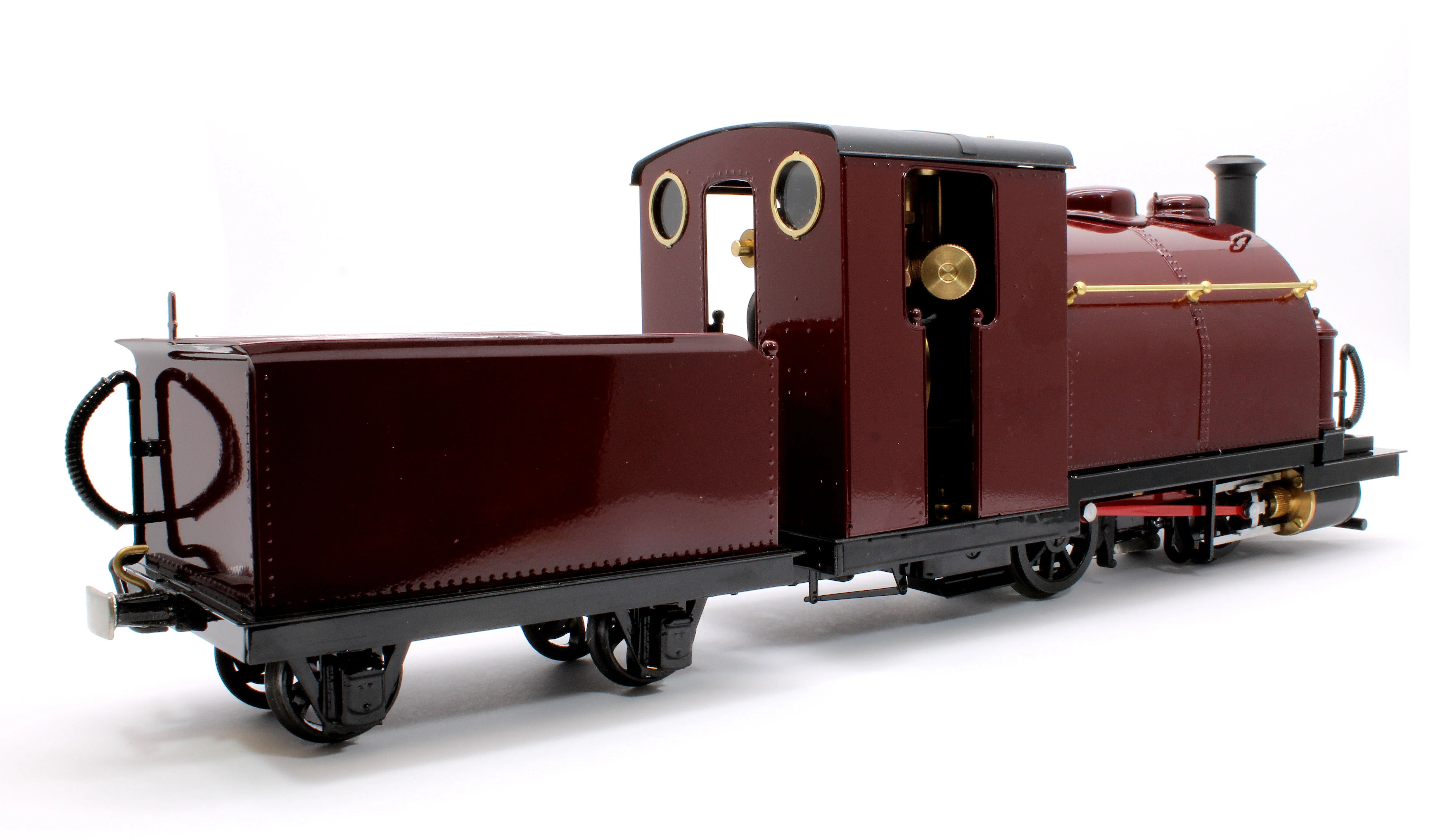 PALR-MAROOON-NI 0-4-0 Saddle Tank 'Palmerston' Fairlie Engine Maroon (Radio Control, Uninsulated Wheels) Steam Locomotive - Image 3