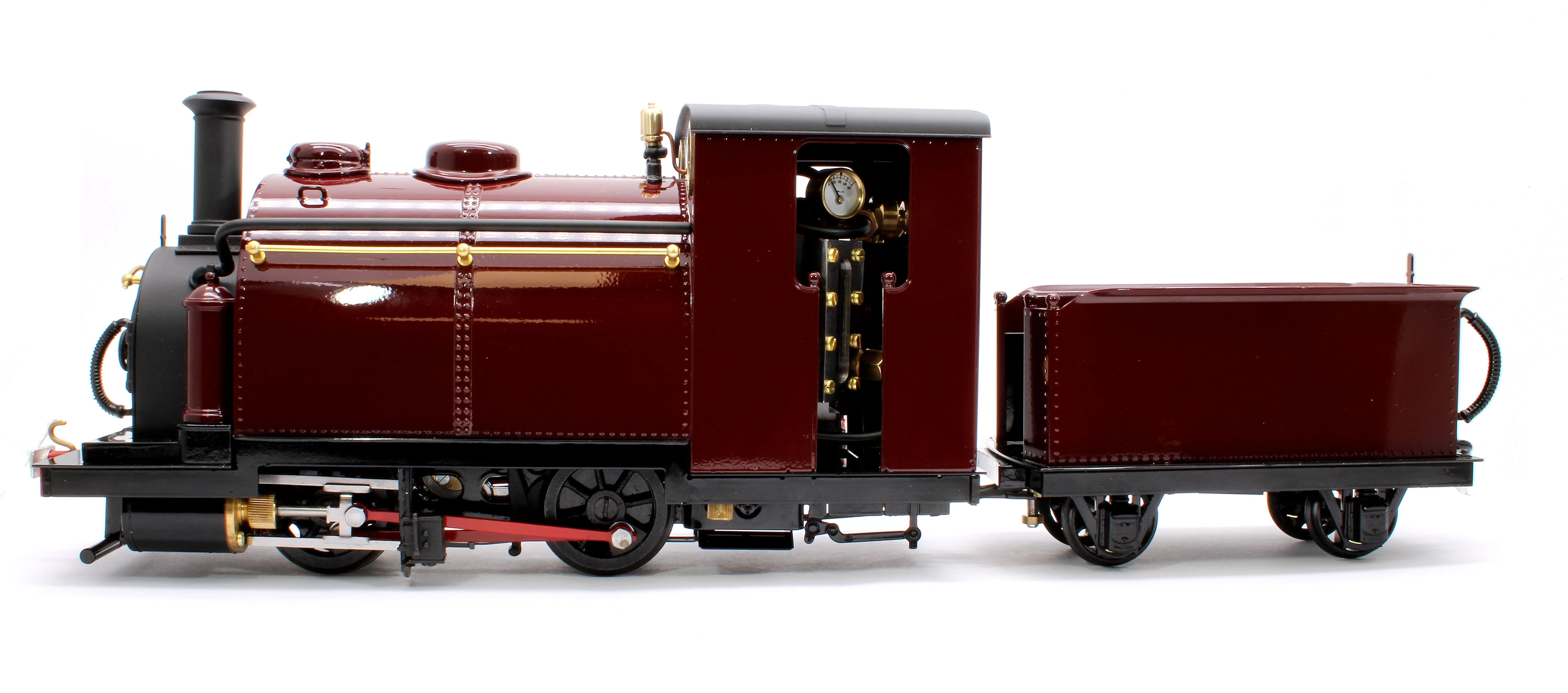 PALR-MAROOON-NI 0-4-0 Saddle Tank 'Palmerston' Fairlie Engine Maroon (Radio Control, Uninsulated Wheels) Steam Locomotive - Image 5