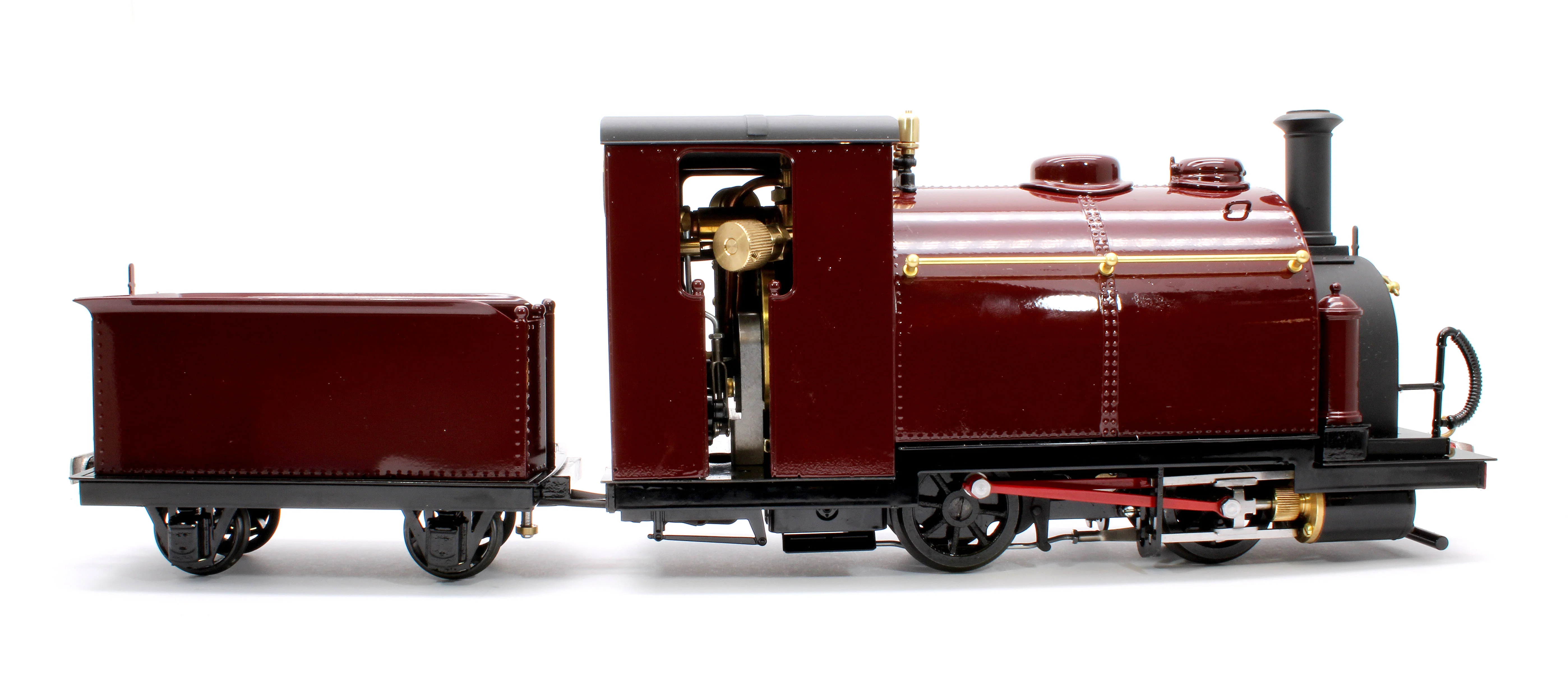 PALR-MAROOON-NI 0-4-0 Saddle Tank 'Palmerston' Fairlie Engine Maroon (Radio Control, Uninsulated Wheels) Steam Locomotive - Image 6