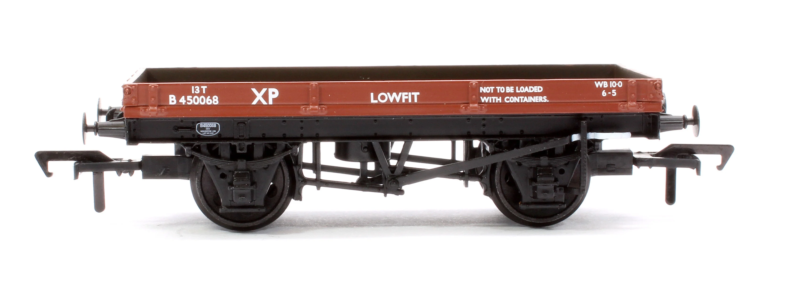 37-477D 1 Plank 'Lowfit' Wagon BR Bauxite (Early) No.B450068 - Image 2