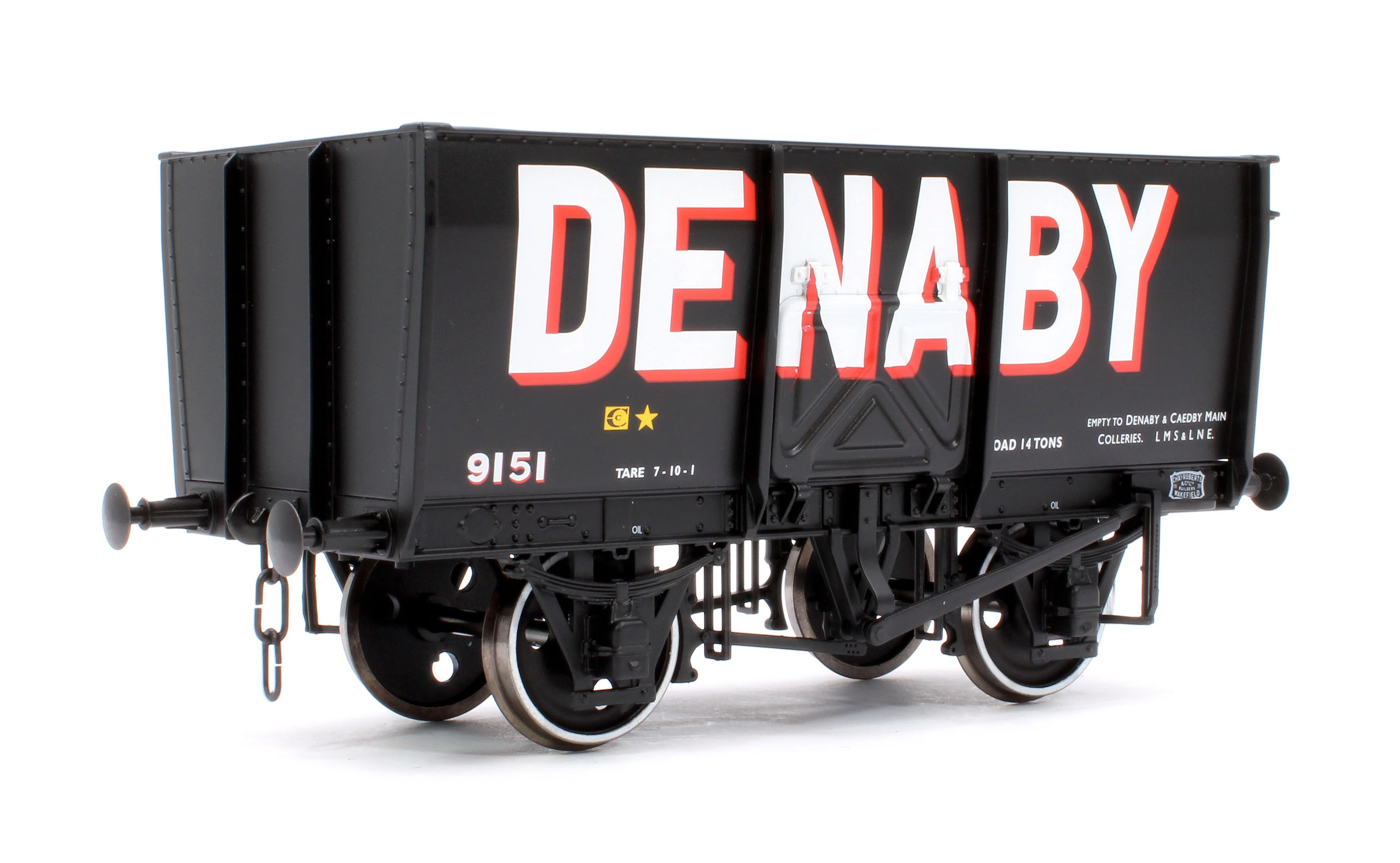 7F-041-005 14T Slope Sided Mineral Wagon Black 9151 Denaby