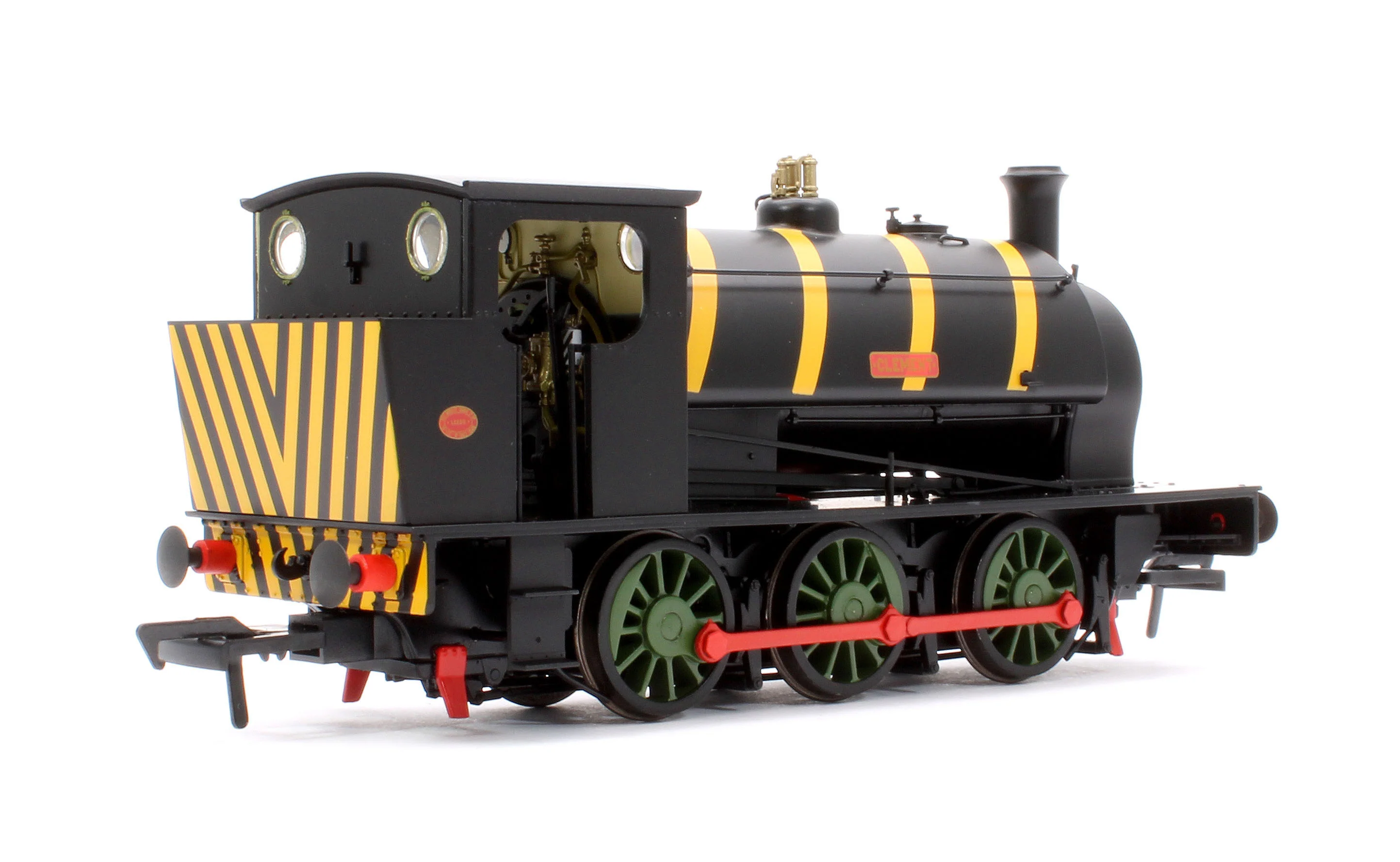 903014 16” Hunslet "Clement", NCB Brodsworth Colliery black with yellow stripes, No. 1983 - Steam Tank Locomotive - Image 3