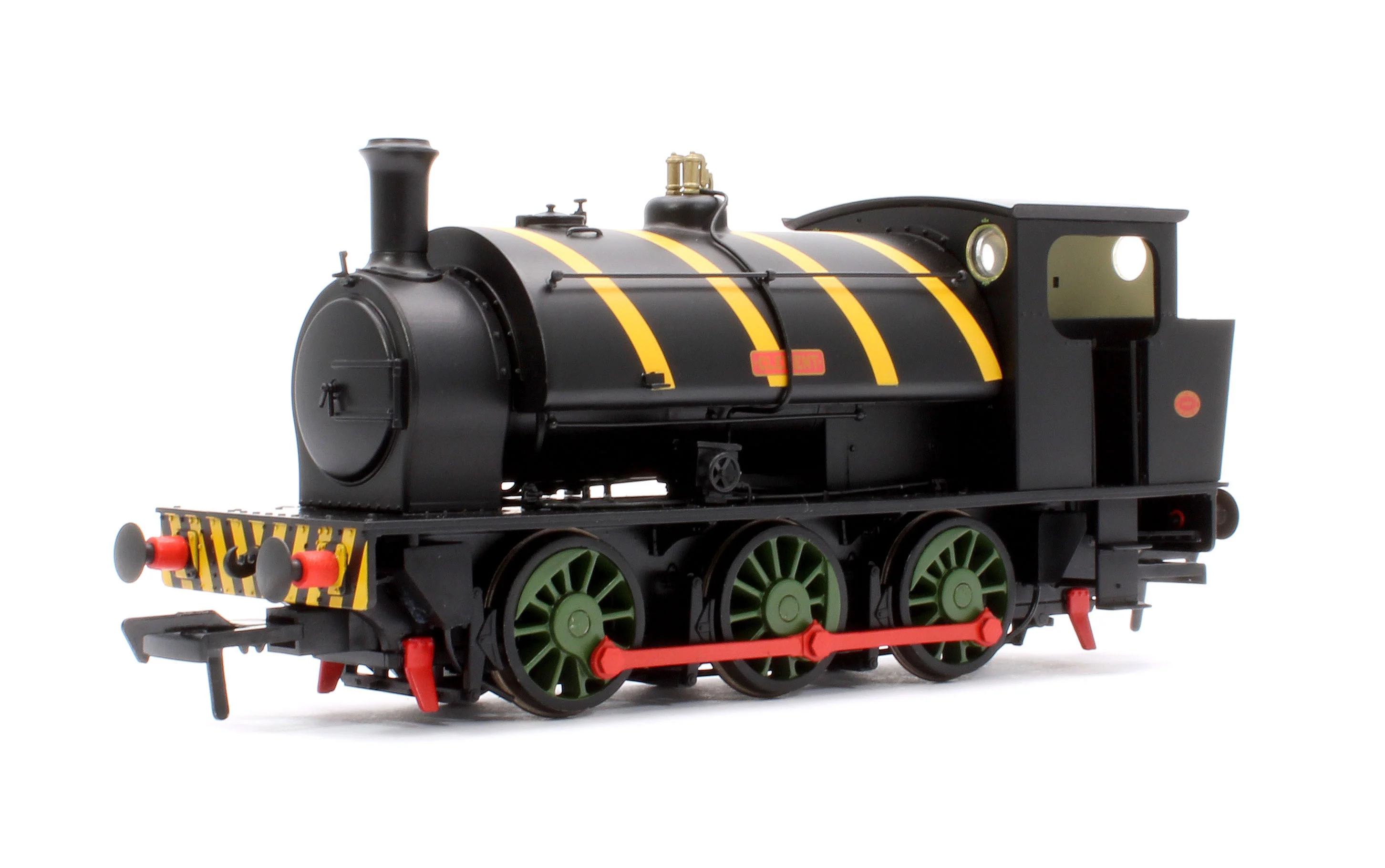 903514 16” Hunslet "Clement", NCB Brodsworth Colliery black with yellow stripes, No. 1983 - Steam Tank Locomotive - DCC Sound