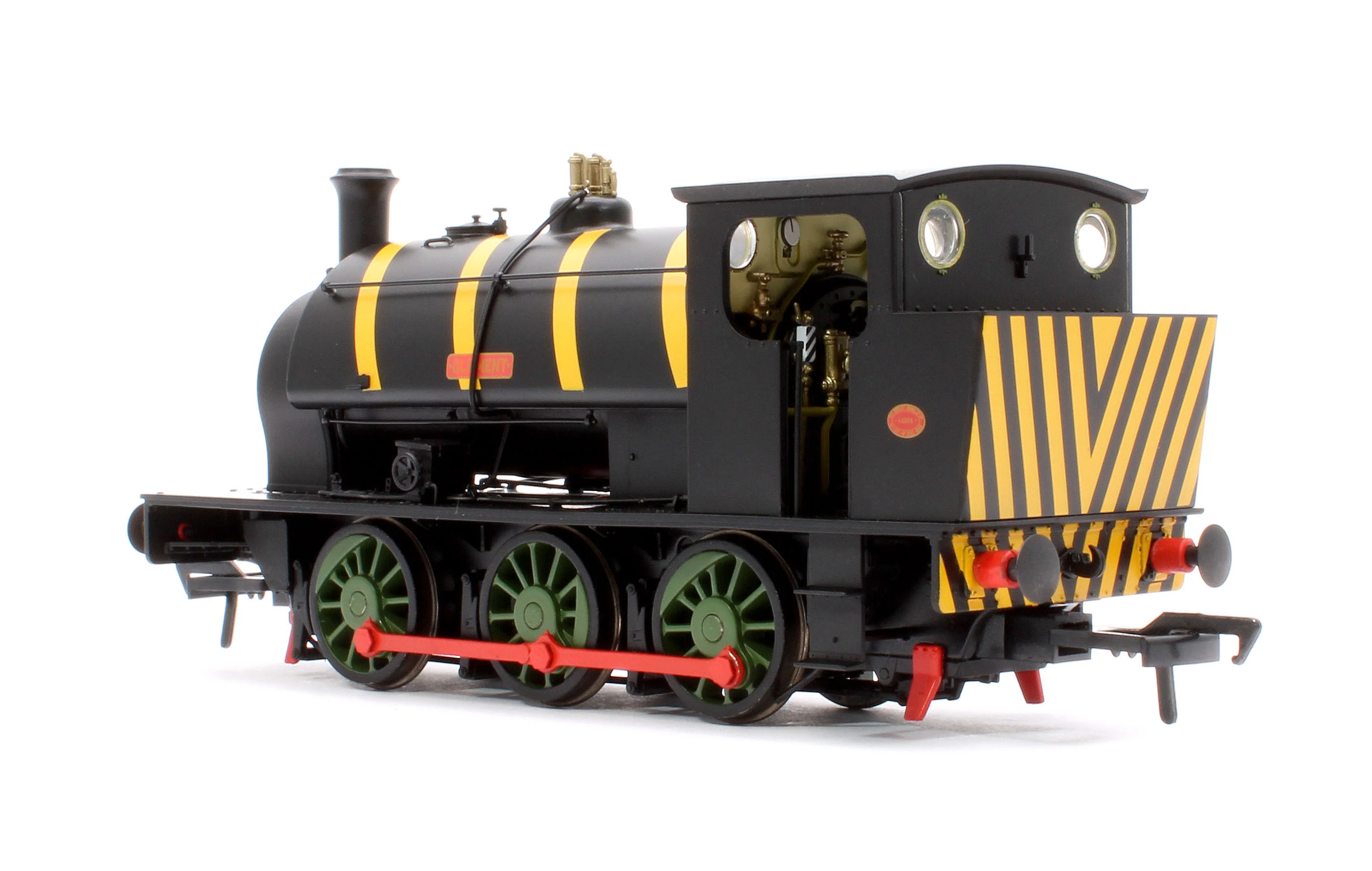 903514 16” Hunslet "Clement", NCB Brodsworth Colliery black with yellow stripes, No. 1983 - Steam Tank Locomotive - DCC Sound - Image 2