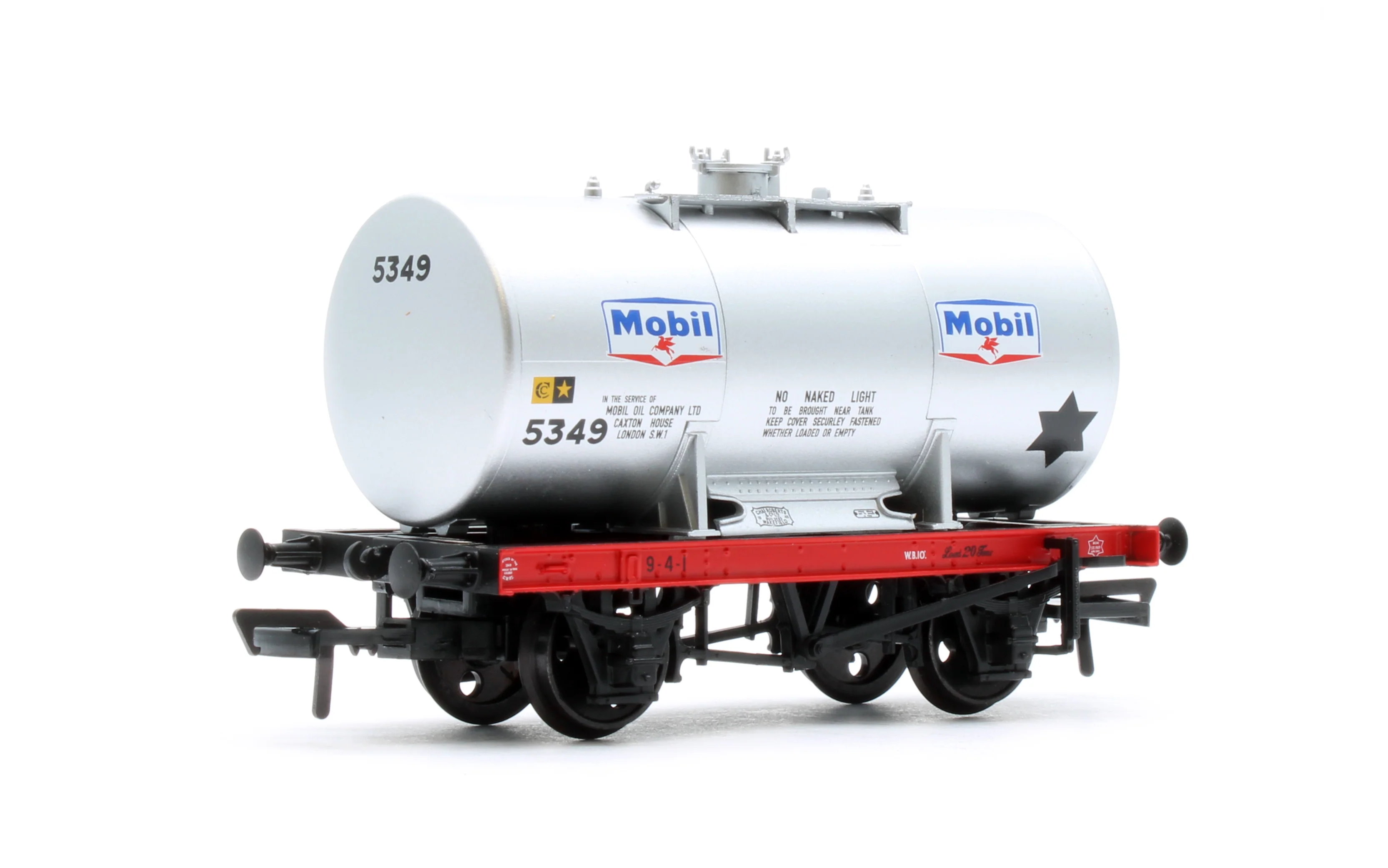 38-782 20T Anchor-Mounted Tank Wagon 'Mobil' Silver No.5349 - Image 2