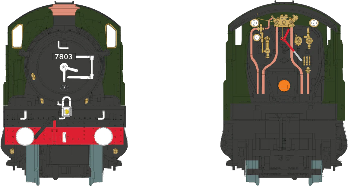 2S-001-010S 4-6-0 Barcote Manor 7803 BR Lined Green Late Crest Steam Locomotive - DCC Sound - Image 3