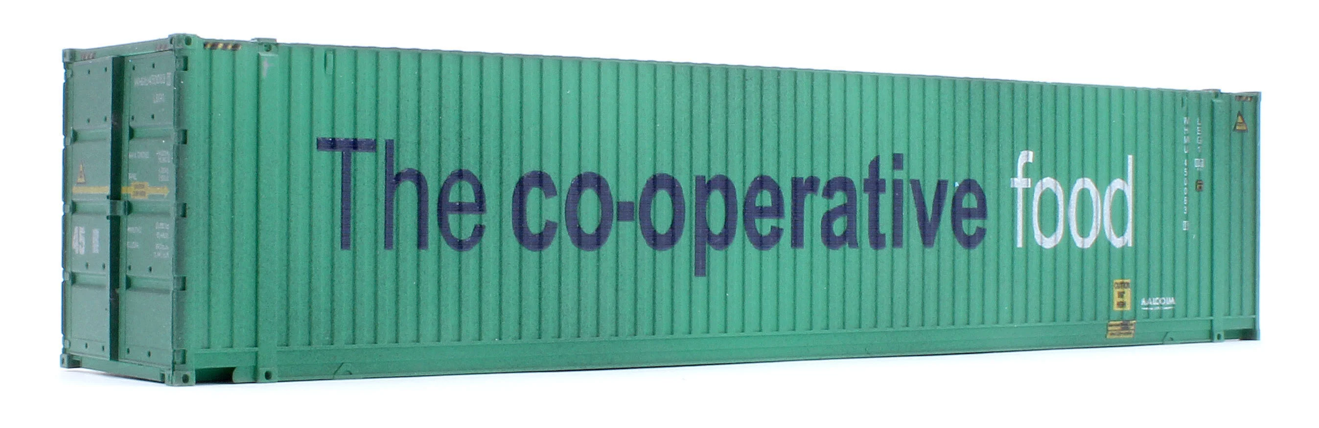 4F-028-111 45 Ft high cube Container Argos WHMU 450011-7 & CO-OP 450063-1 - Weathered - Image 4
