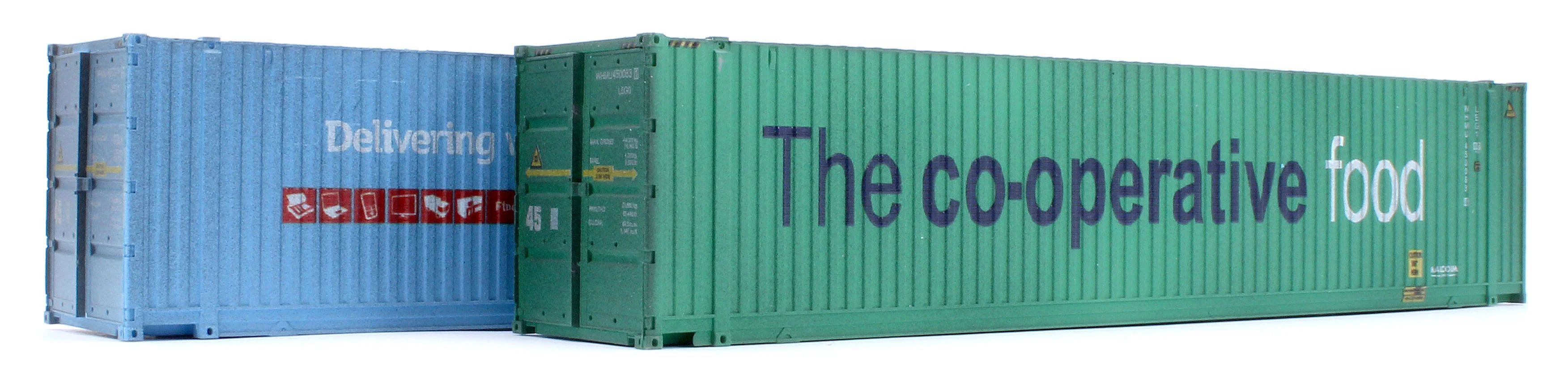 4F-028-111 45 Ft high cube Container Argos WHMU 450011-7 & CO-OP 450063-1 - Weathered - Image 6