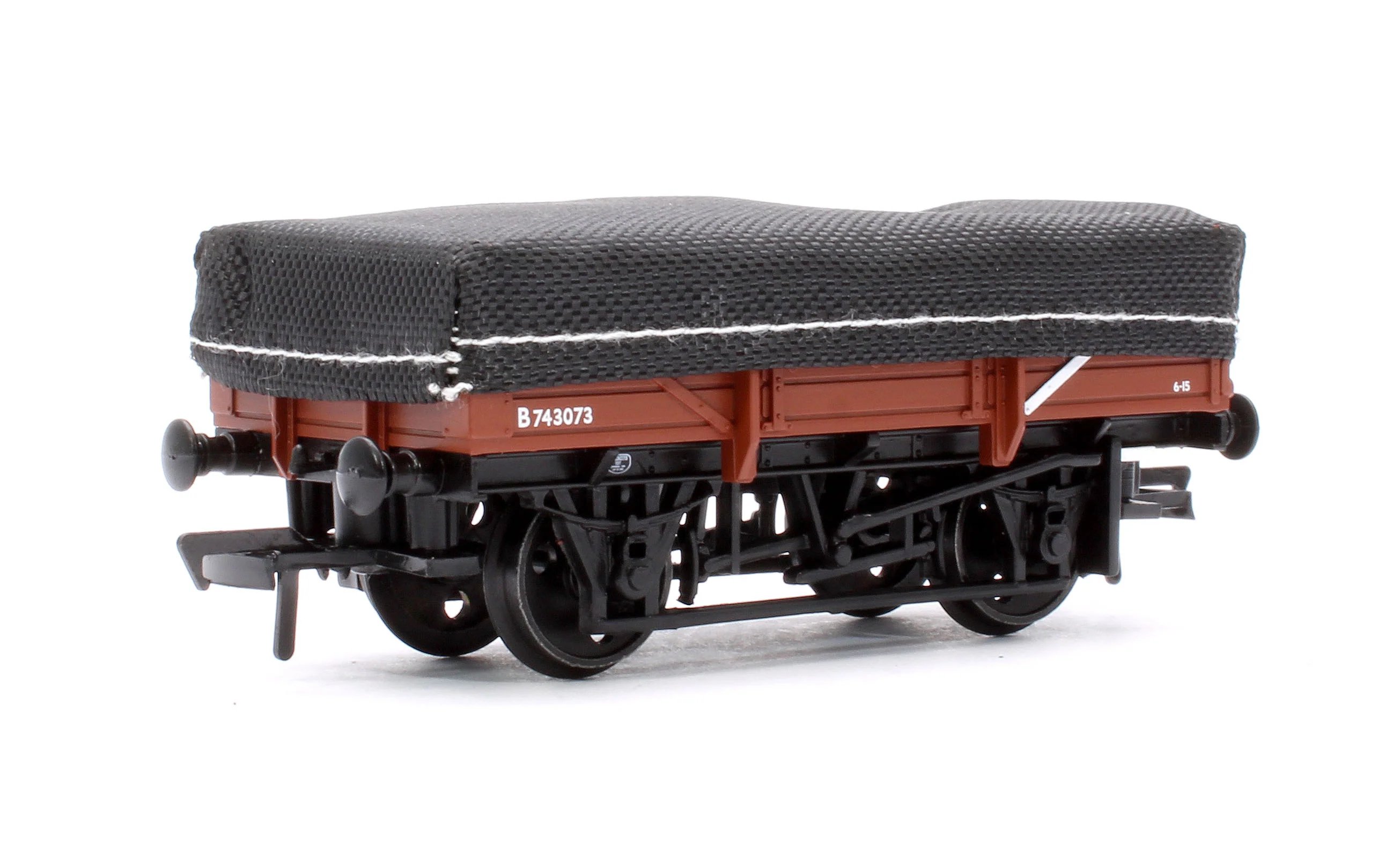 33-091A 5 Plank China Clay 3-Wagon Pack BR Bauxite (Early) with Tarp. Covers - Image 4