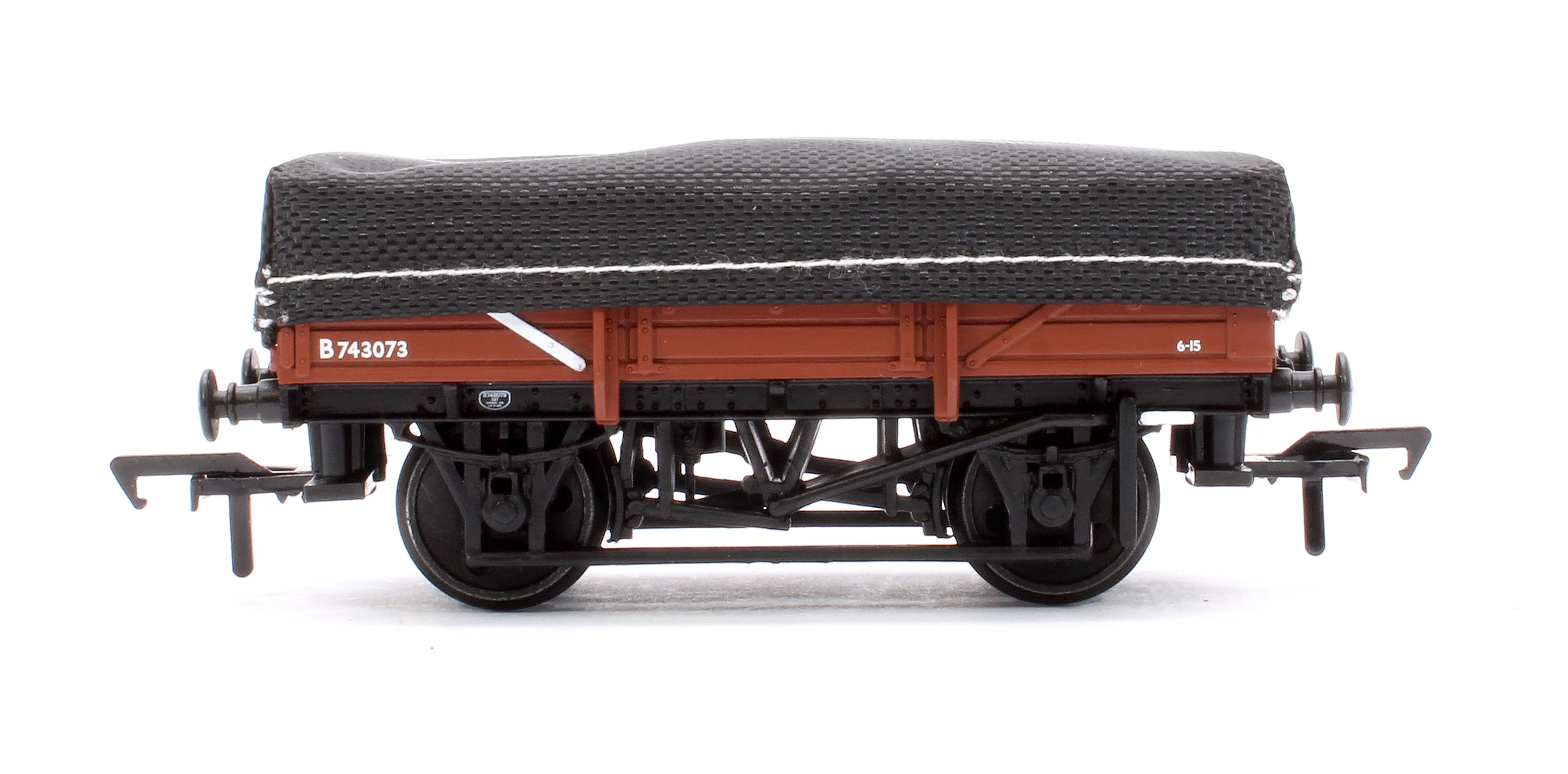 33-091A 5 Plank China Clay 3-Wagon Pack BR Bauxite (Early) with Tarp. Covers - Image 5