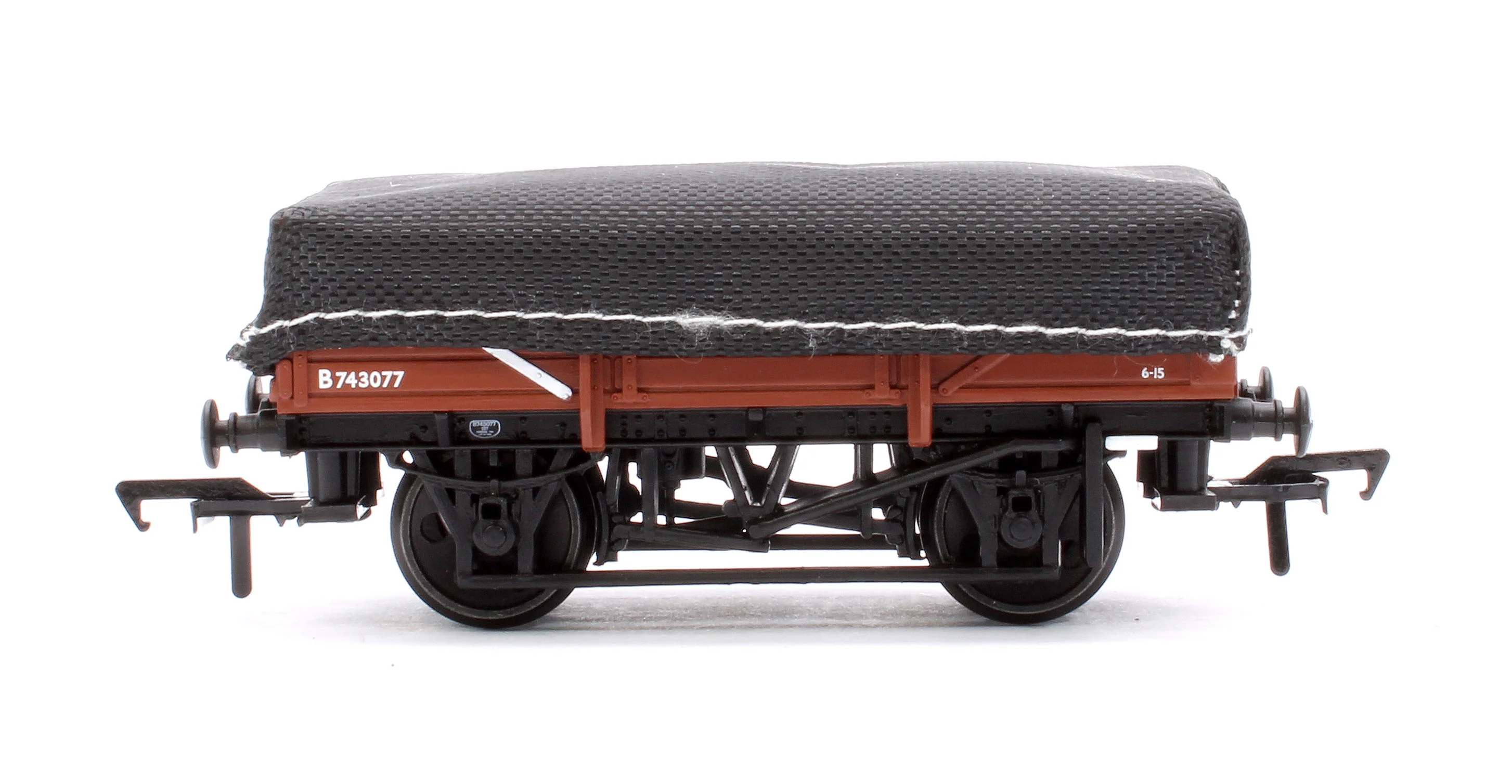 33-091A 5 Plank China Clay 3-Wagon Pack BR Bauxite (Early) with Tarp. Covers - Image 7