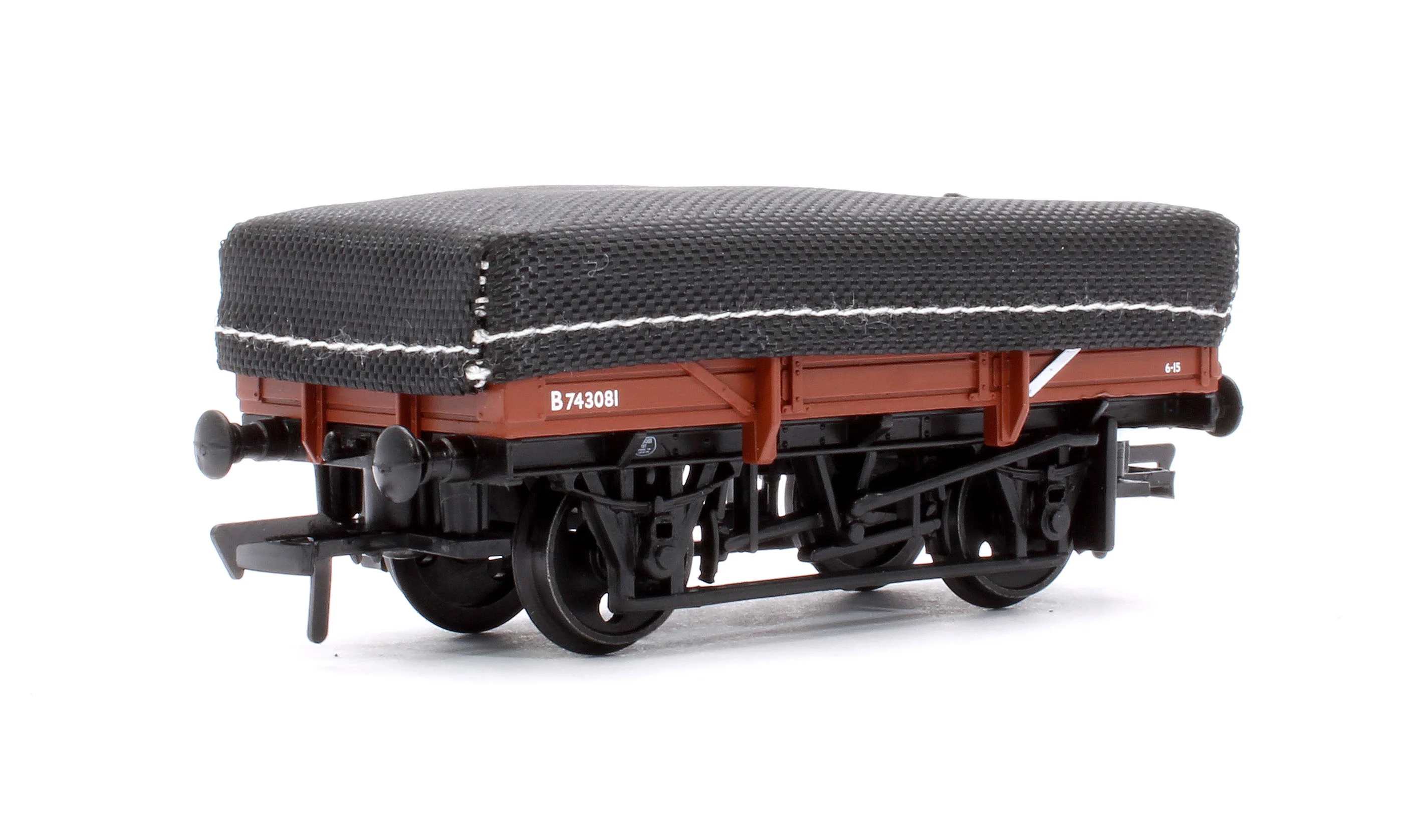 33-091A 5 Plank China Clay 3-Wagon Pack BR Bauxite (Early) with Tarp. Covers - Image 8