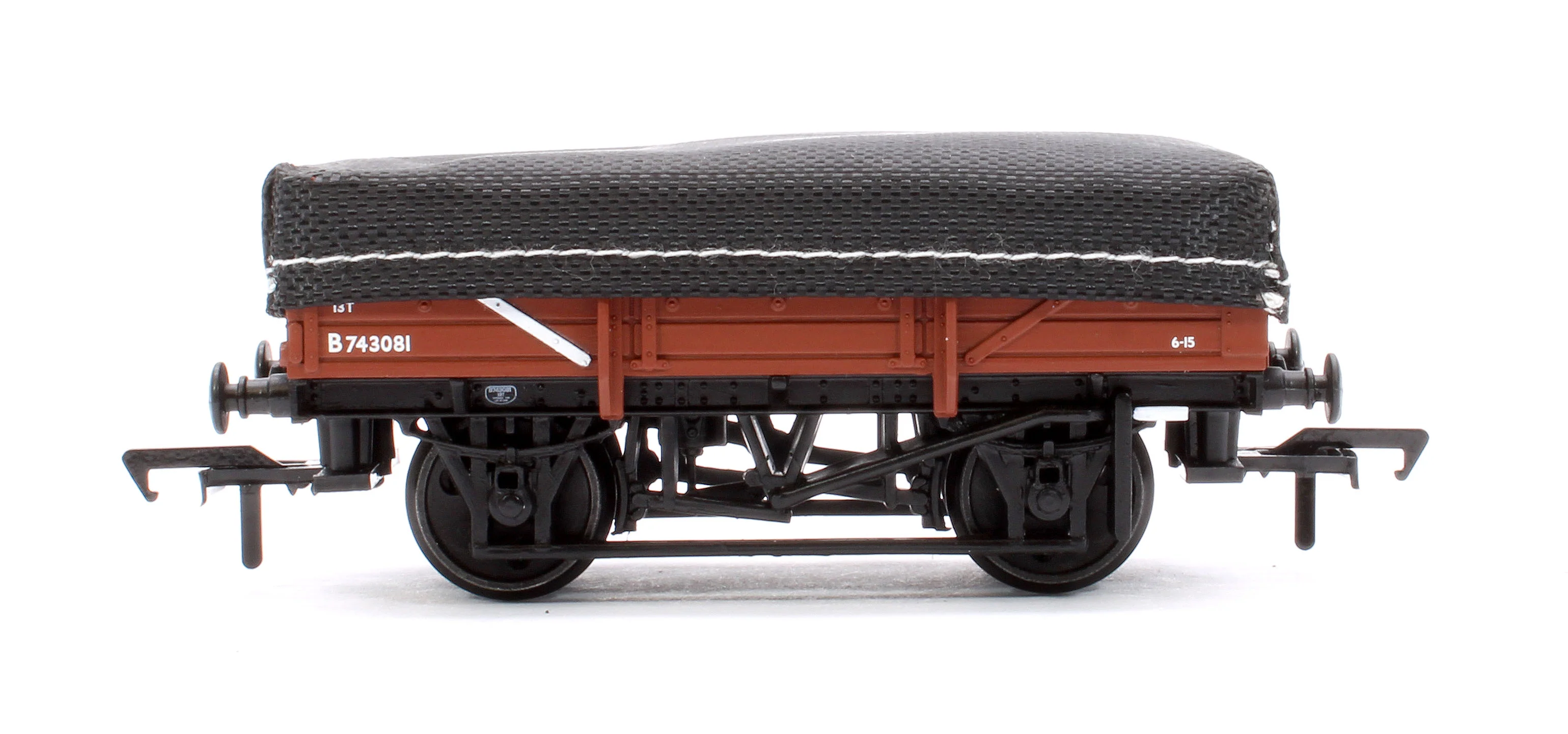33-091A 5 Plank China Clay 3-Wagon Pack BR Bauxite (Early) with Tarp. Covers - Image 9