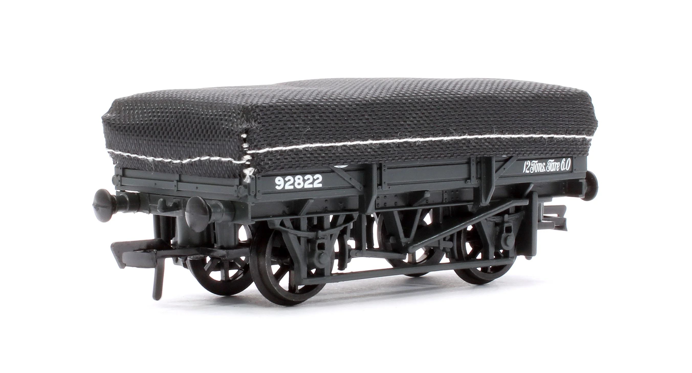 33-088C 5 Plank China Clay Wagon GWR Grey with Tarpaulin Cover 92822