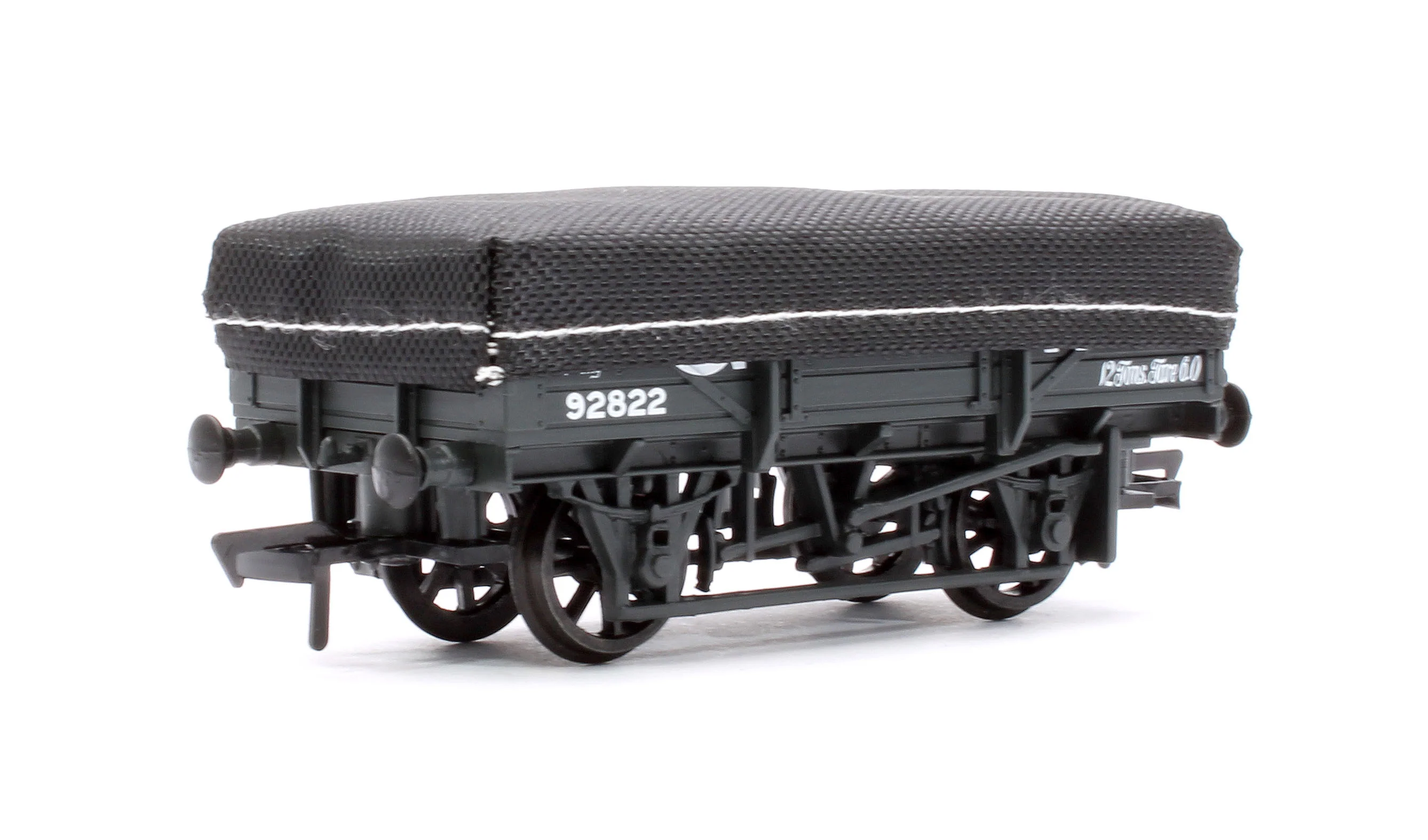 33-088C 5 Plank China Clay Wagon GWR Grey with Tarpaulin Cover 92822 - Image 3