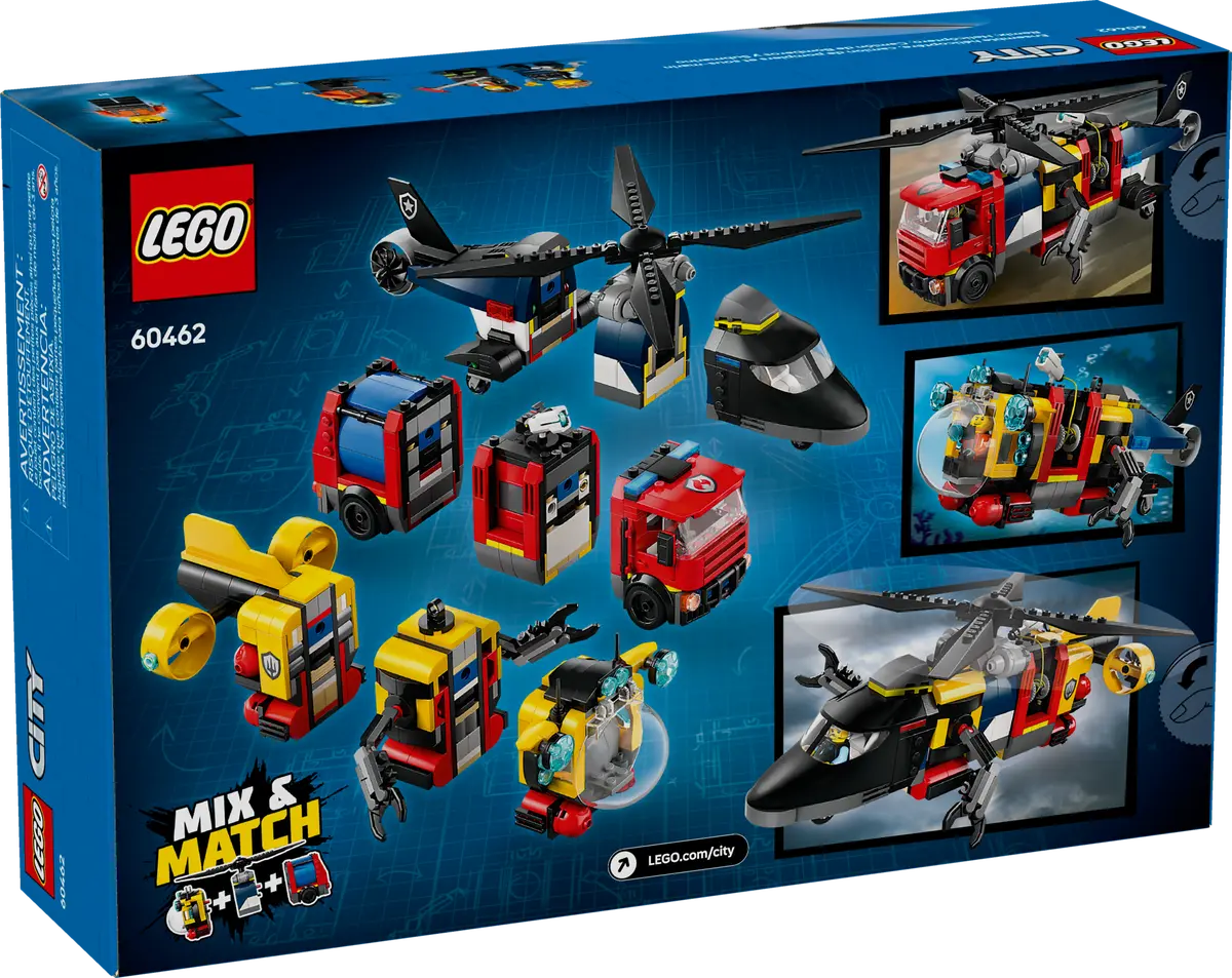 60462 Lego City Helicopter, Fire Truck & Submarine Remix - 60462 - Image 10