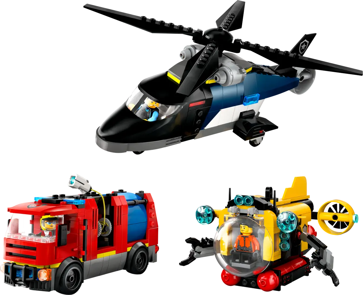 60462 Lego City Helicopter, Fire Truck & Submarine Remix - 60462 - Image 2
