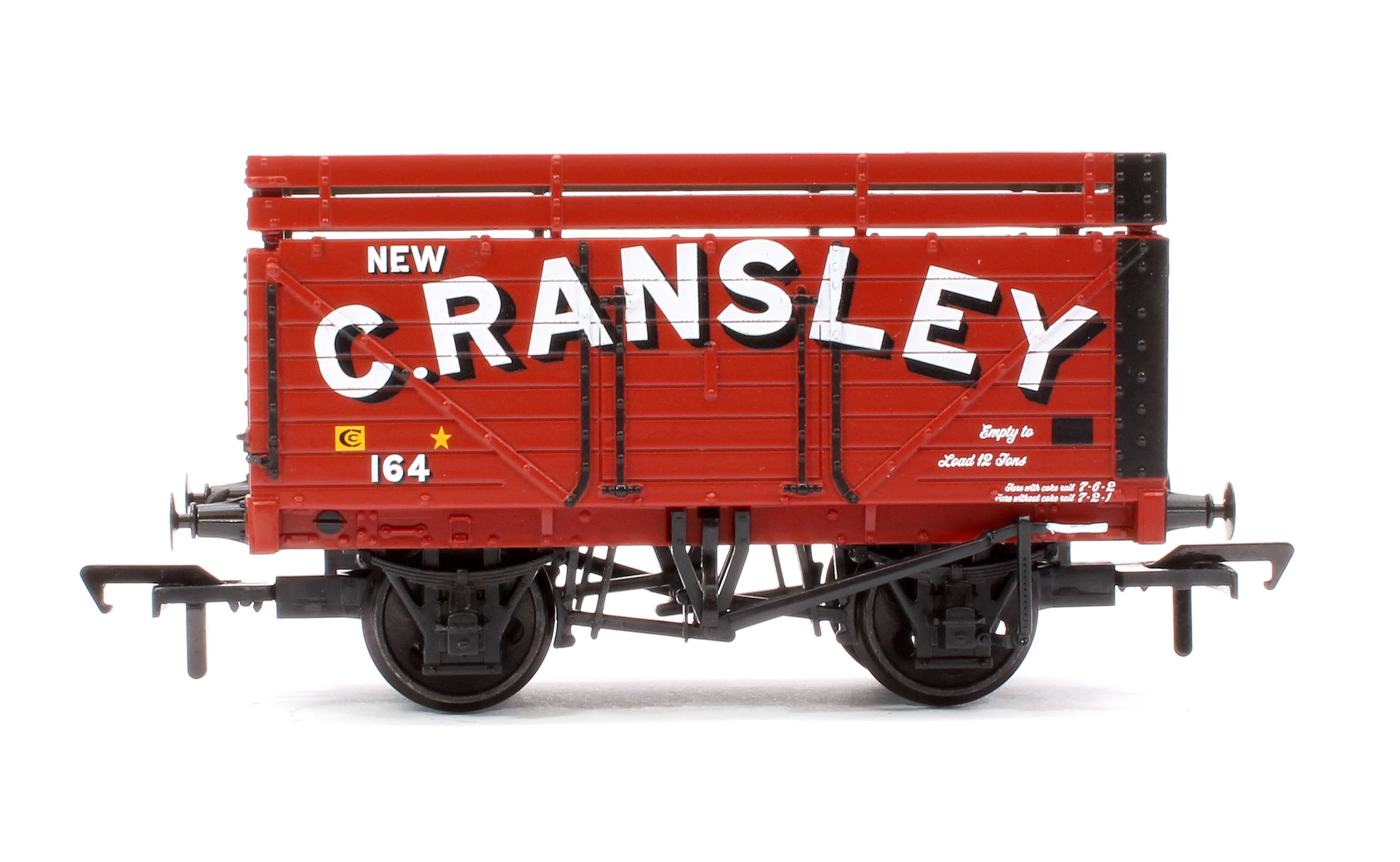 37-179A 7 Plank Wagon with Coke Rails 'New C. Ransley' Red No.164 - Image 2