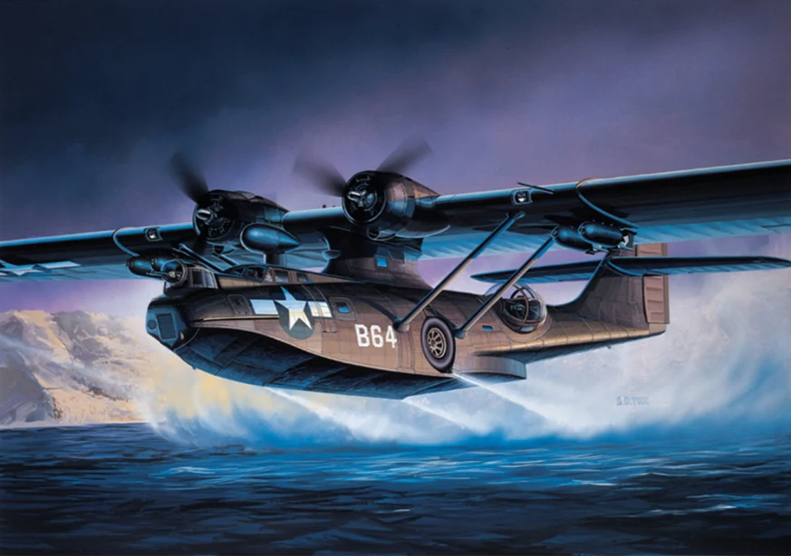 PKAY12487 PBY-5A “Black Cat” Catalina Model Kit