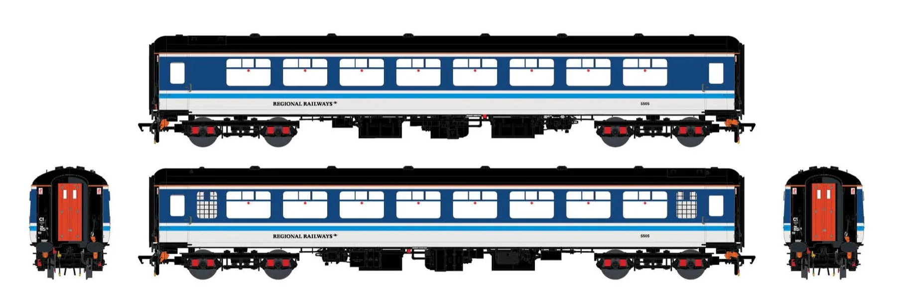ACC2931 BR Mk.2c (large toilet window) TSO 5505 Regional Railways