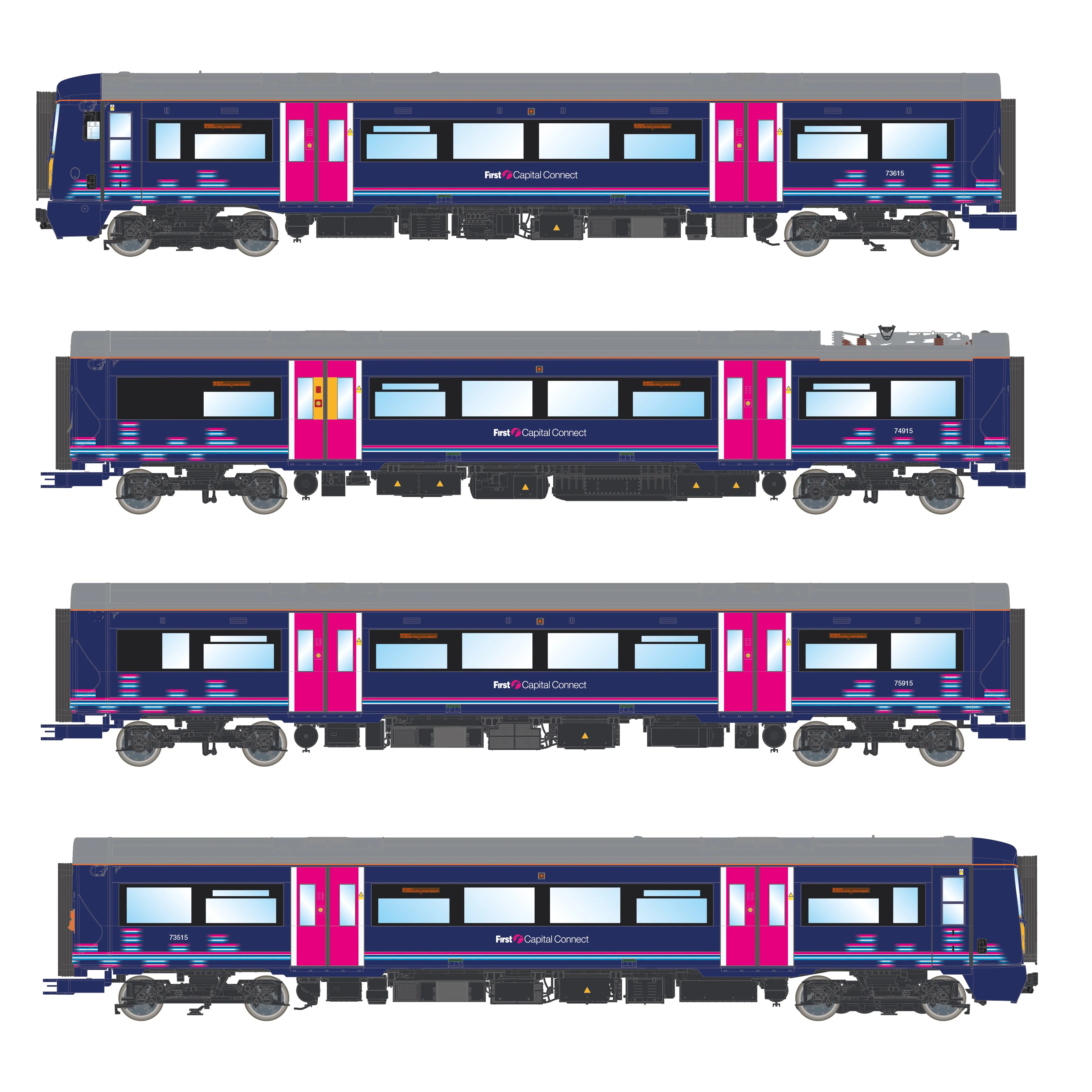 ACC3062-DCC Class 377 'Electrostar' 4-car EMU 377515 First Capital Connect 'Urban Lights' Blue - DCC Sound