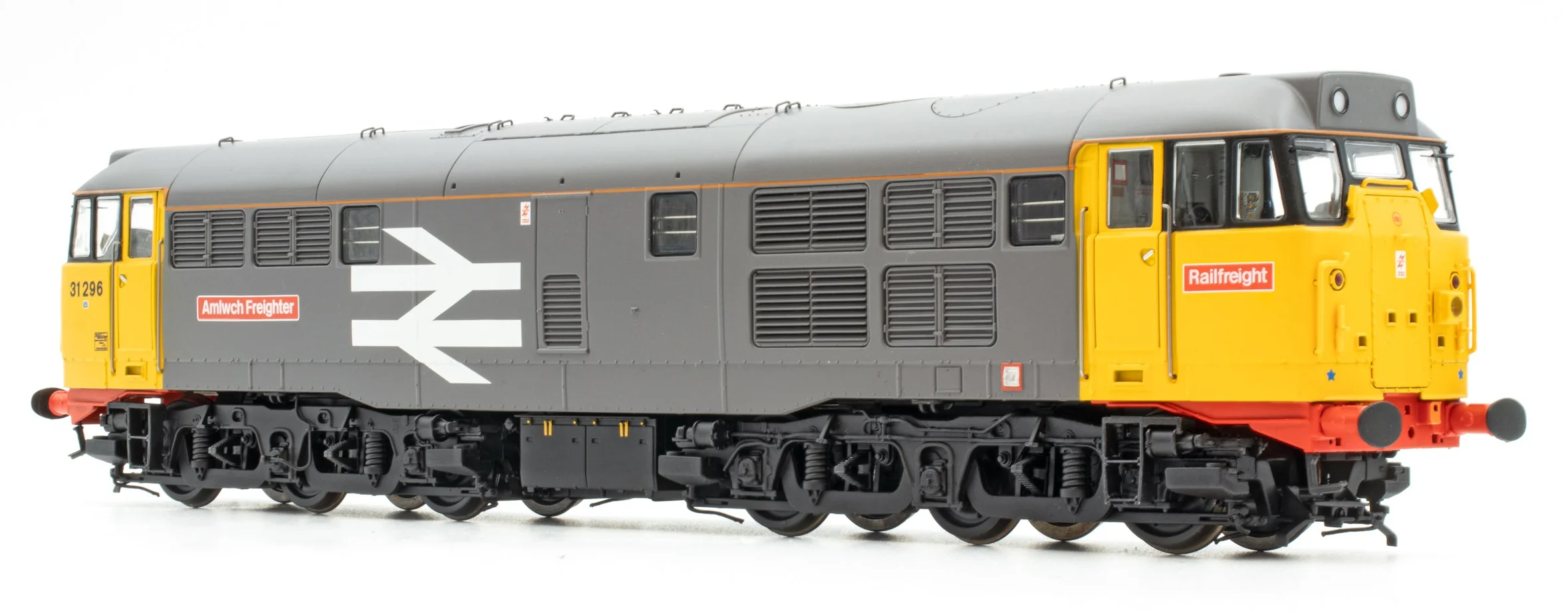 ACC3384-DCC Class 31 31296 Railfreight Grey with Orange Cantrail Stripe 'Amlwch Freighter / Trên Nwyddau Amlwch' Diesel Locomotive - DCC Sound - Image 2