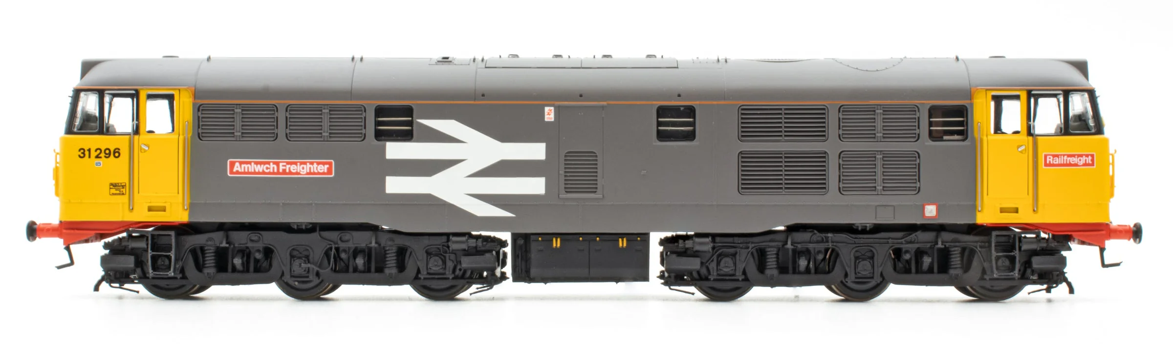 ACC3384-DCC Class 31 31296 Railfreight Grey with Orange Cantrail Stripe 'Amlwch Freighter / Trên Nwyddau Amlwch' Diesel Locomotive - DCC Sound - Image 3