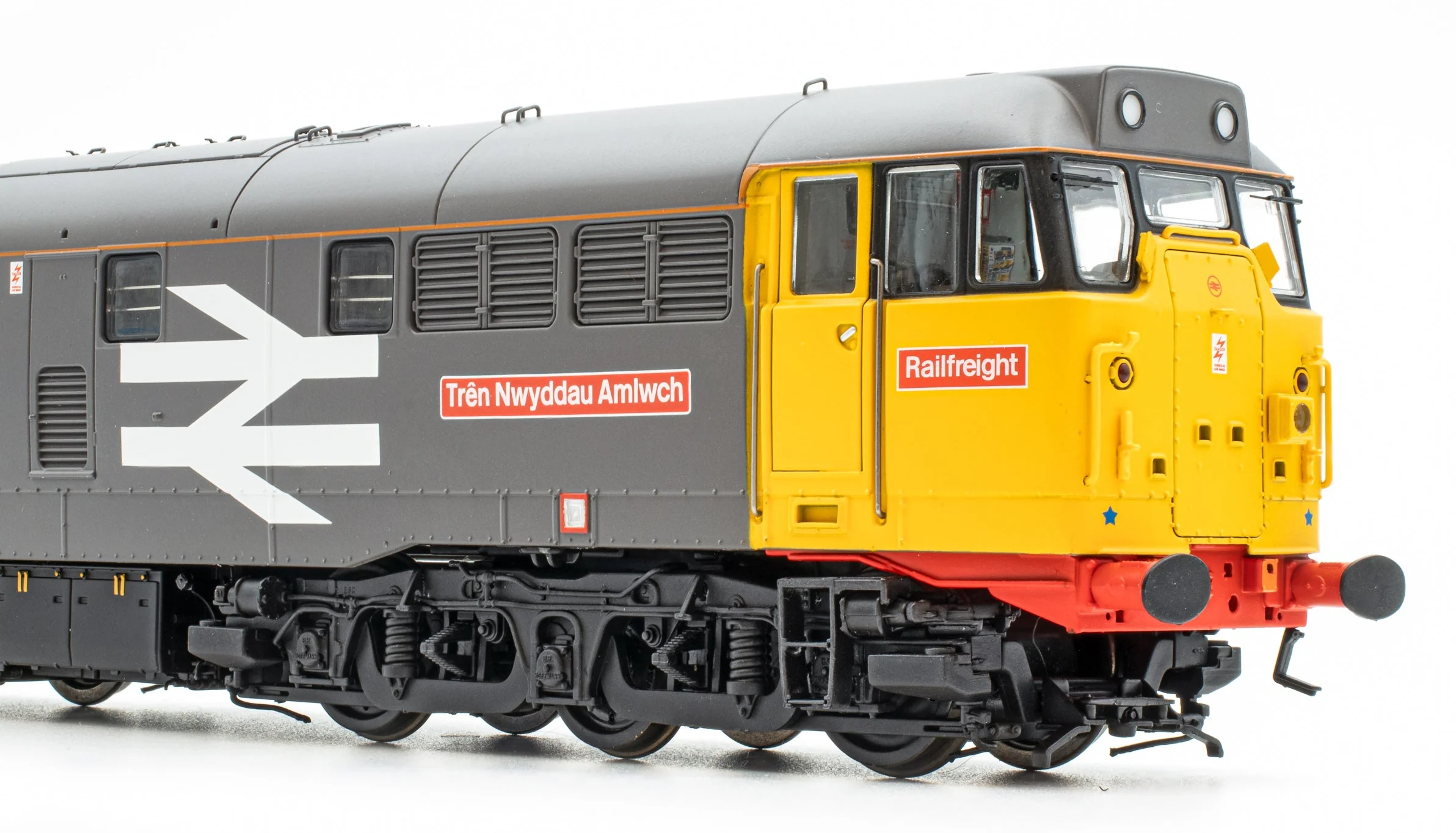 ACC3384-DCC Class 31 31296 Railfreight Grey with Orange Cantrail Stripe 'Amlwch Freighter / Trên Nwyddau Amlwch' Diesel Locomotive - DCC Sound - Image 4