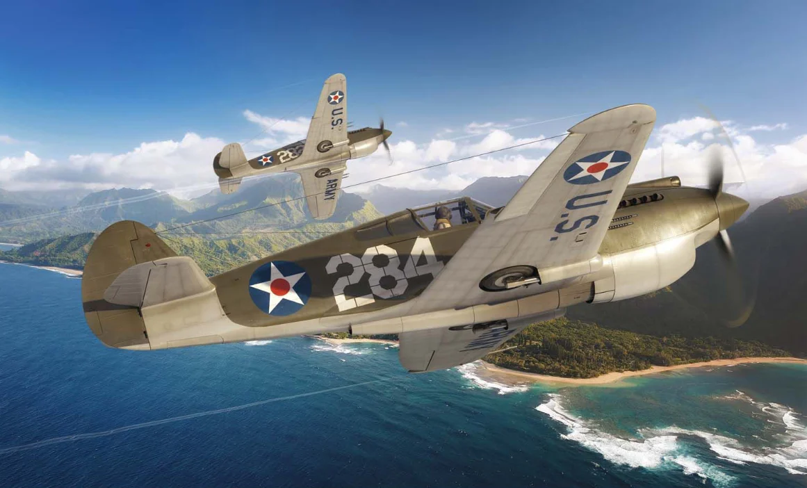 A01003B Curtiss P-40B Warhawk Model Kit - Image 3