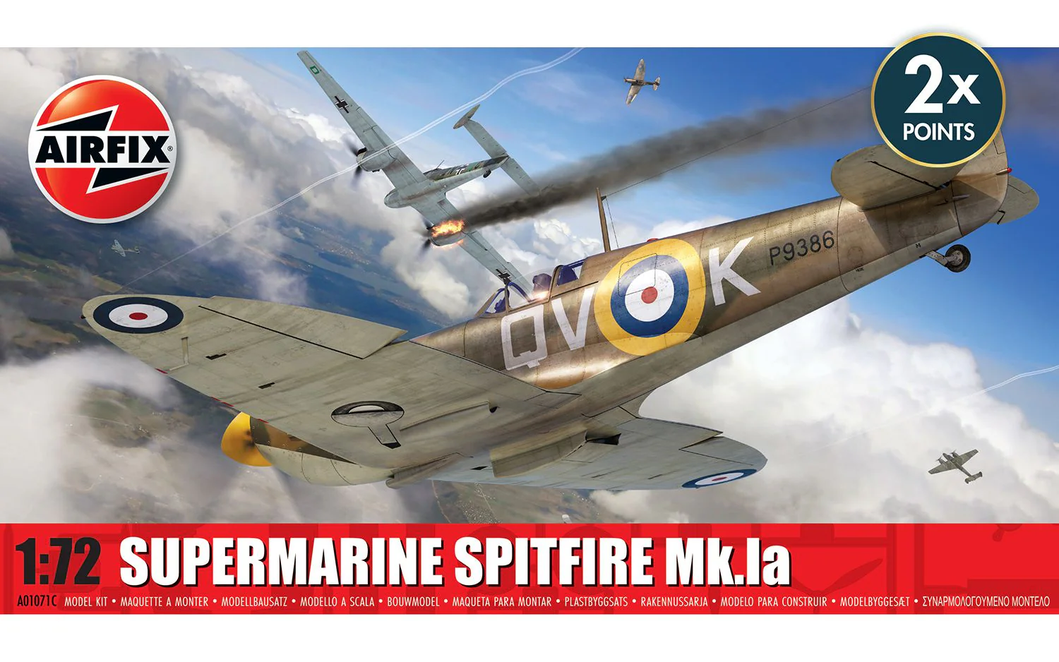 A01071C Supermarine Spitfire Mk.Ia Model Kit
