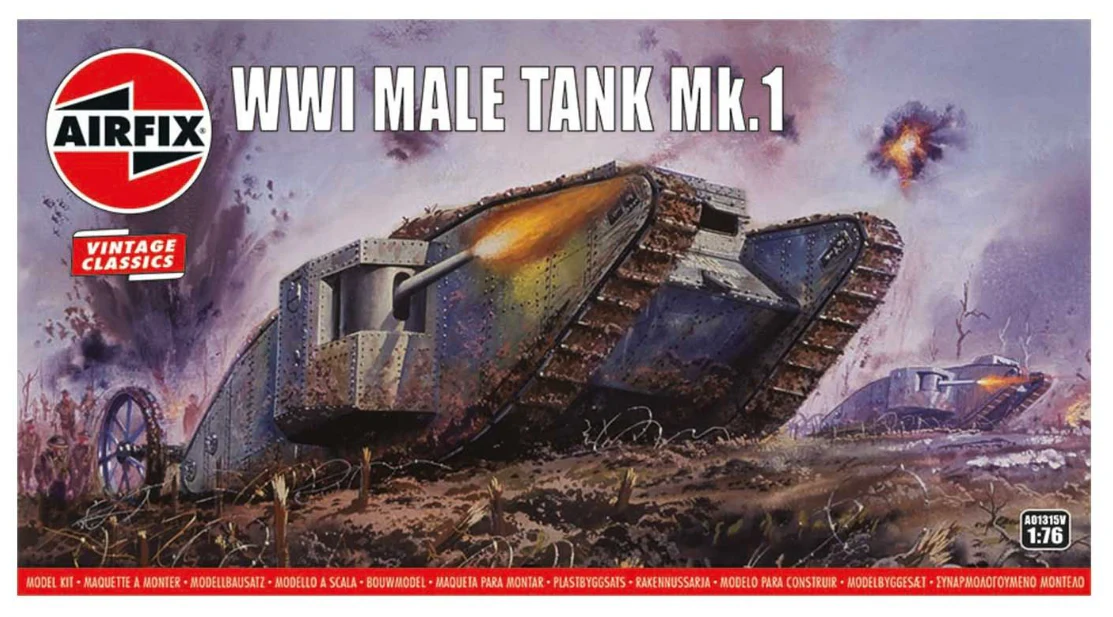 A01315V WWI Male Tank Mk.I Model Kit