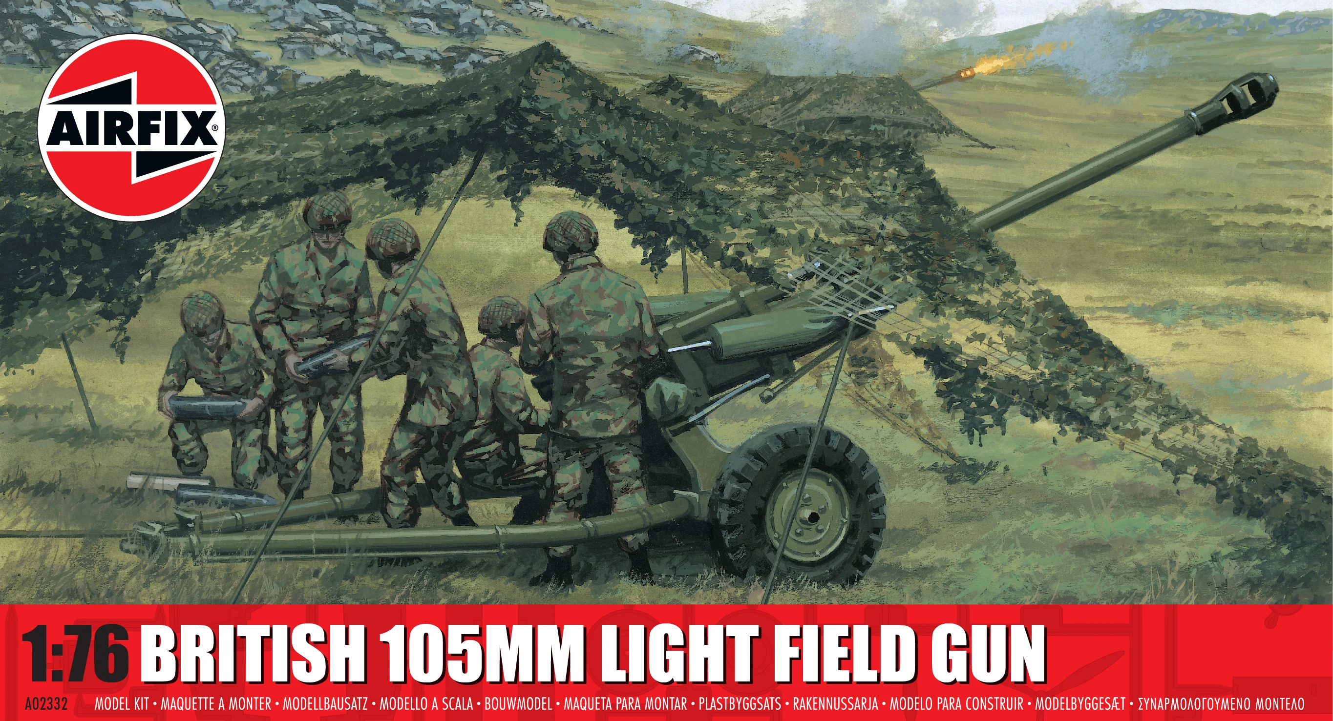 A02332 British 105mm Light Field Gun Model Kit