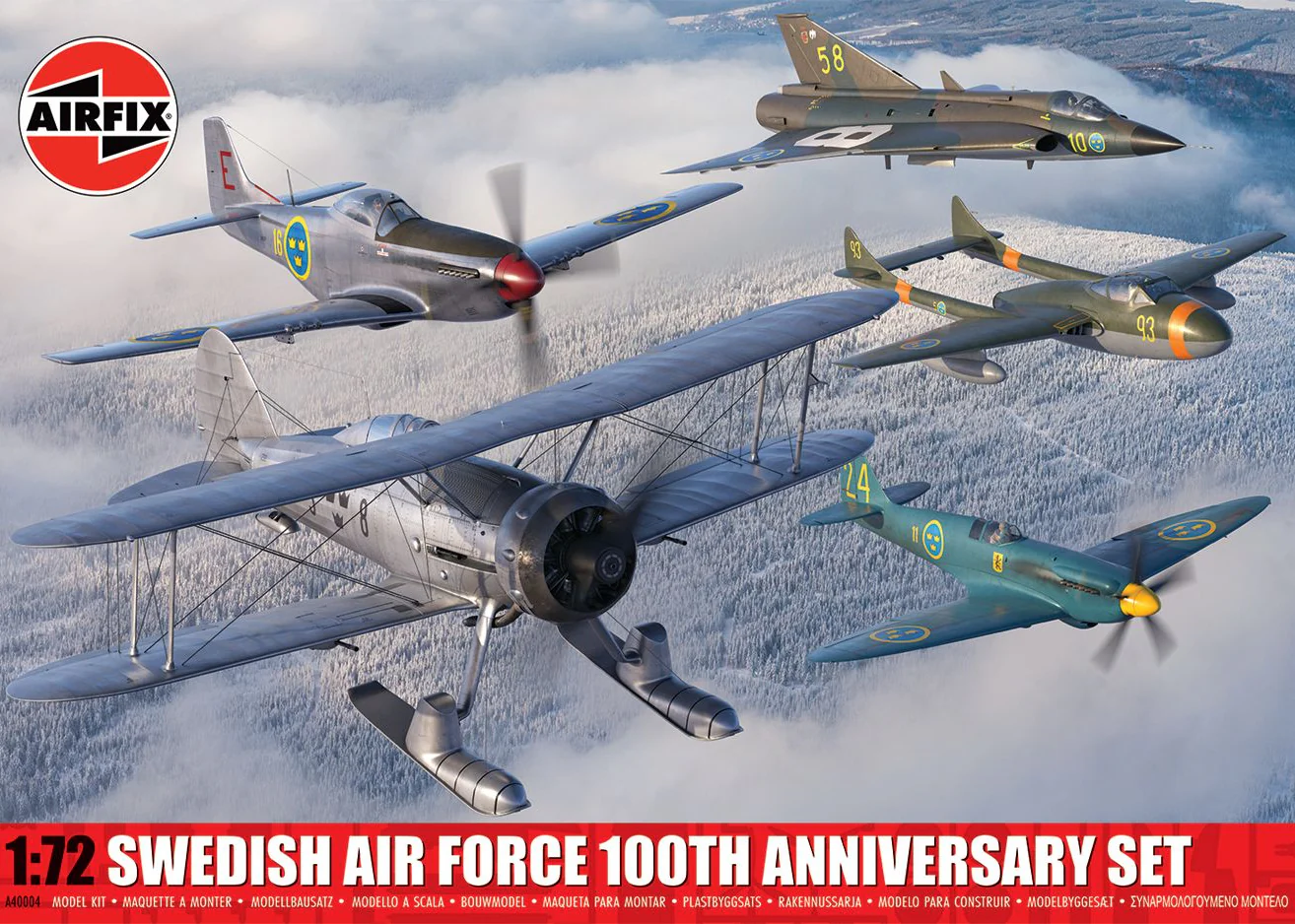 A40004 Swedish Air Force 100th Anniversary Set Model Kit
