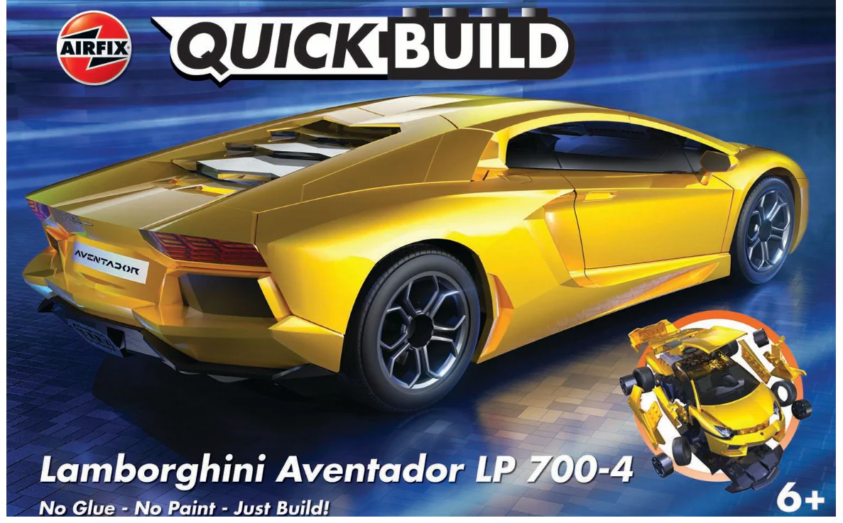 J6026 QUICKBUILD Lamborghini Aventador - Yellow Model Kit