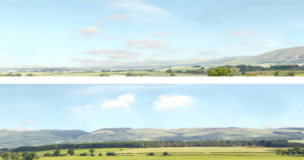 95308 Art Printers Hills & Dales Pack A OO Gauge 15" Backscene