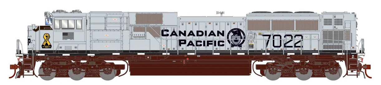 ATHG-1159 HO GEN EMD SD70ACU CP/Military Tribute #7022 Diesel Locomotive - DCC Sound