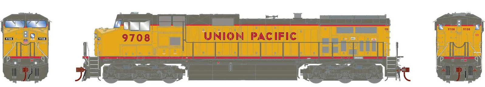 ATHG31676 HO Dash 9-44CW Diesel Locomotive, UP #9708 - DCC Sound