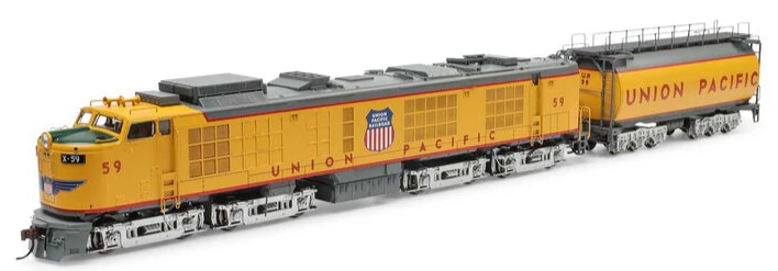 ATHG41144 HO Gas Turbine Locomotive with Tender, UP #59