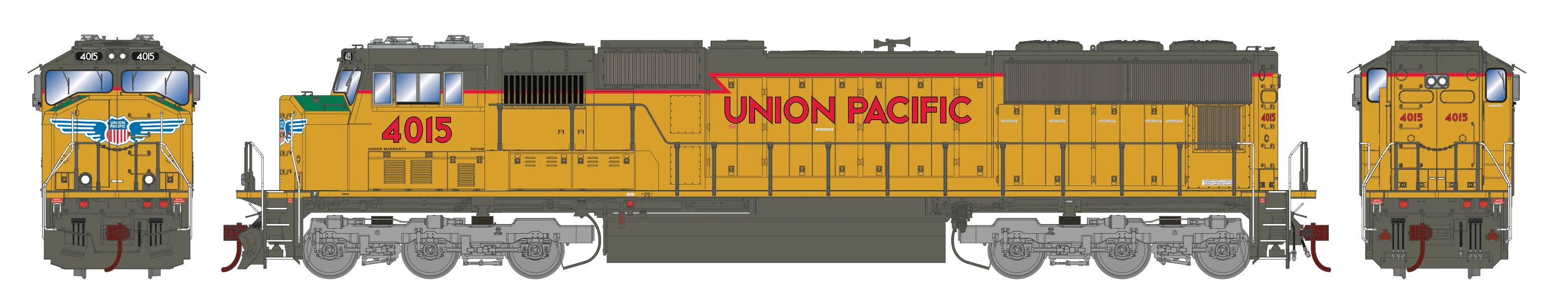 ATHG75822 Union Pacific SD70M Diesel Locomotive #4015 (DCC Sound)
