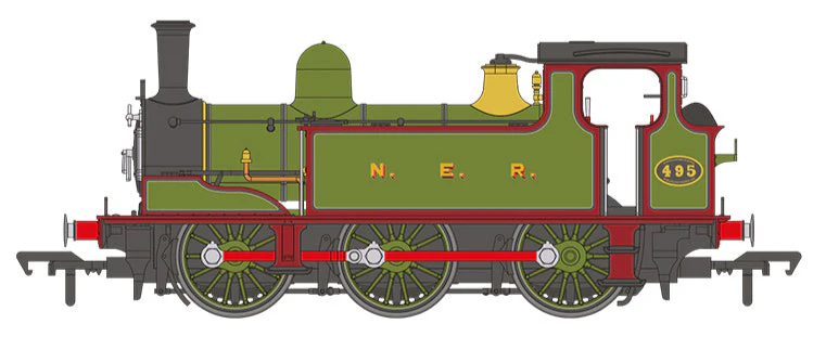 31-065 NER E (J71) 495 NER Lined Green & Maroon Steam Tank Locomotive - Image 8
