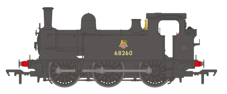 31-069SF NER E (J71) 68260 BR Black (Early Emblem) Steam Tank Locomotive - DCC Sound - Image 8