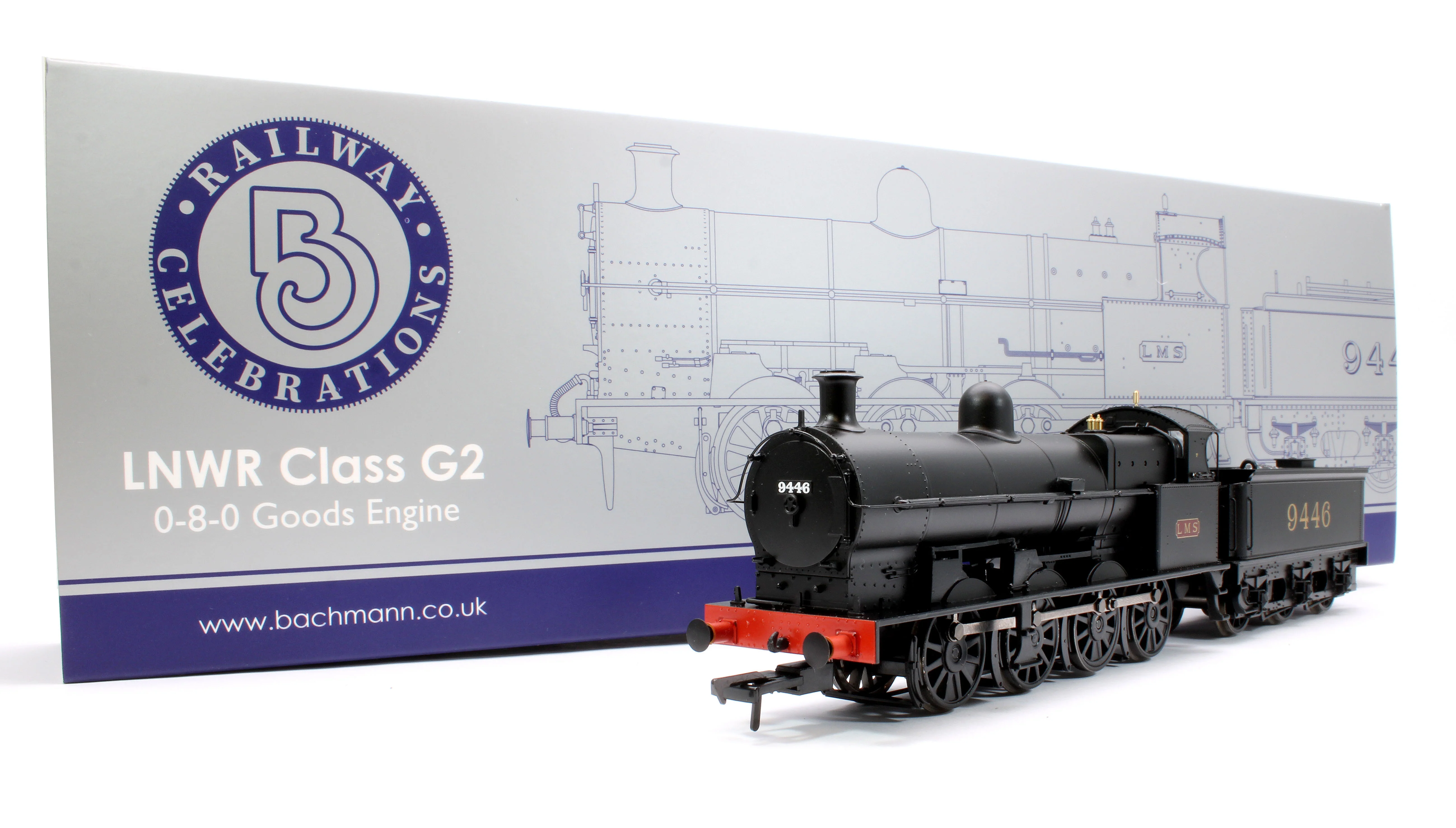 31-483SF LNWR G2 9446 LMS Black Steam Locomotive - DCC Sound
