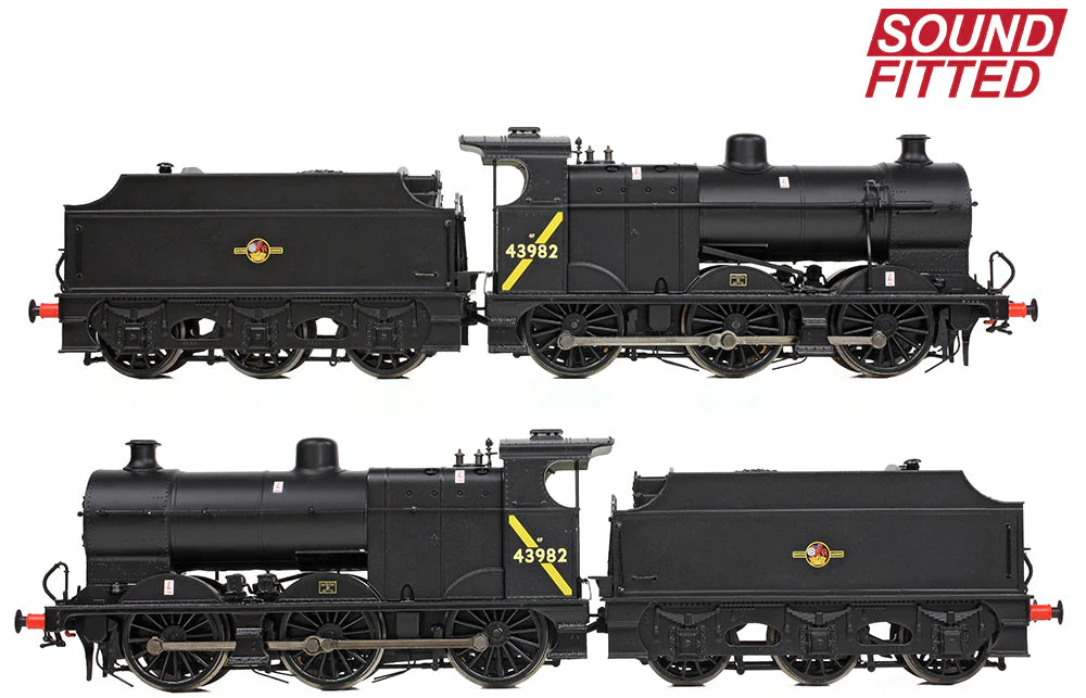 31-884ASF MR 3835 (4F) with Fowler Tender 43982 BR Black (Late Crest) Steam Locomotive - DCC Sound - Image 5
