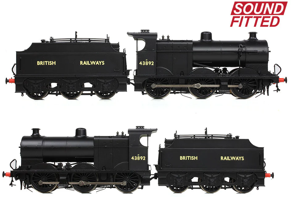 31-886SF MR 3835 (4F) with Fowler Tender 43892 BR Black (British Railways) Steam Locomotive - DCC Sound - Image 5