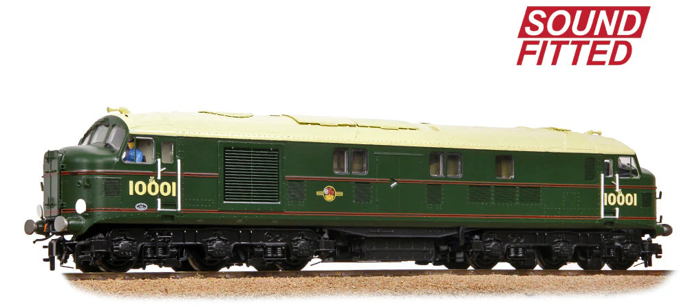 31-995ASF LMS 10001 BR Lined Green (Late Crest) Diesel Locomotive - DCC Sound