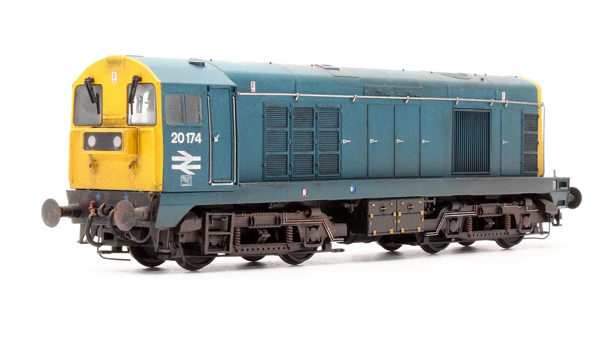 Pre-Owned 32-035B Class 20174 BR Blue Domino Head Code Diesel Locomotive - DCC Sound Fitted - Custom Weathered