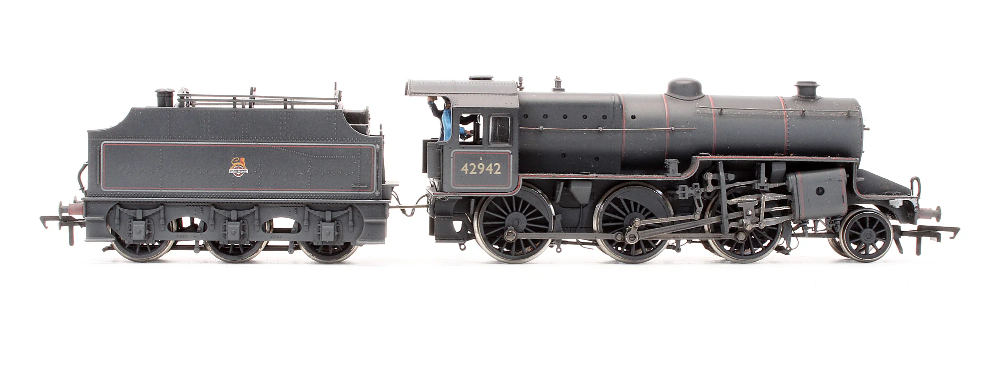 Pre-Owned 32-179 2-6-0 Crab 42942 BR Lined Black Early Emblem Steam Locomotive - Weathered -DCC Sound Fitted - Image 3