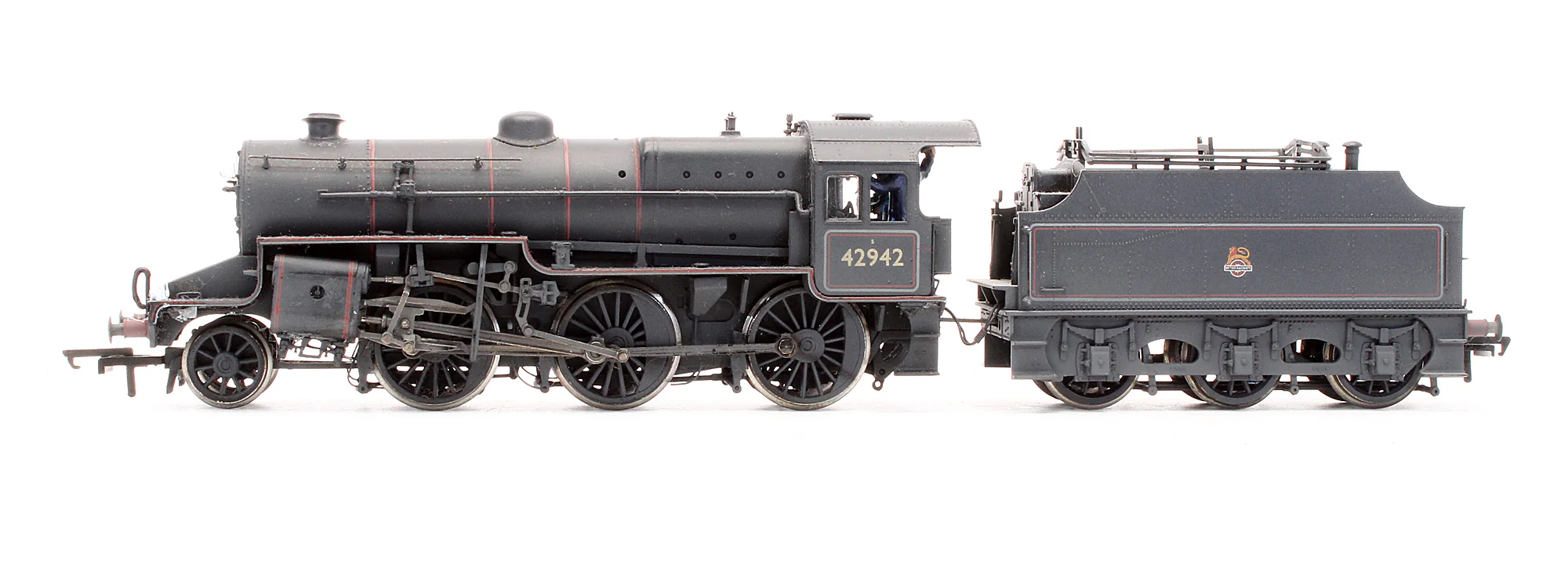 Pre-Owned 32-179 2-6-0 Crab 42942 BR Lined Black Early Emblem Steam Locomotive - Weathered -DCC Sound Fitted - Image 4