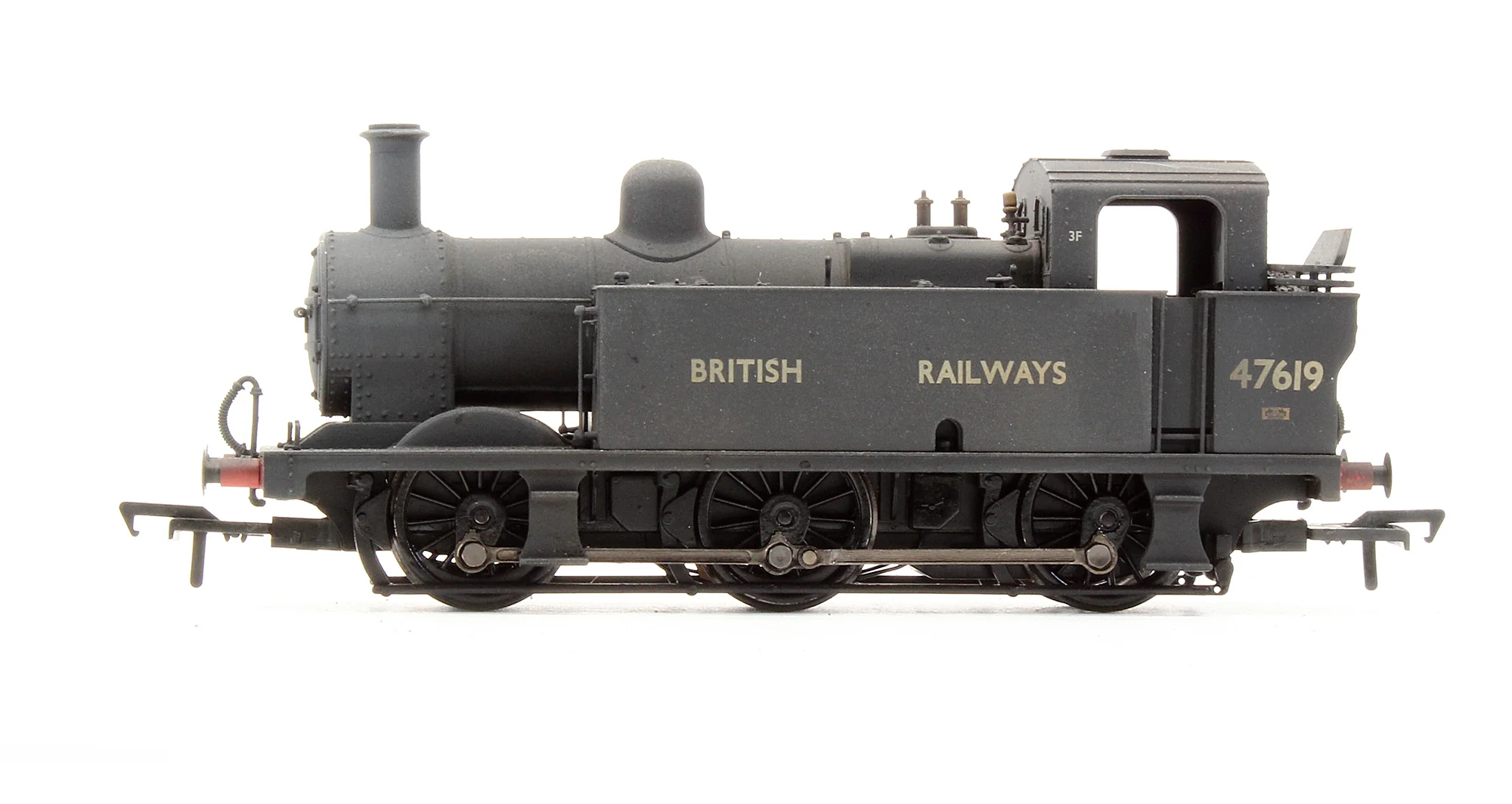 Pre-Owned 32-236 Fowler Class 3F Jinty 47619 British Railways Black Steam Locomotive - DCC Fitted - Custom Weathered - Image 4
