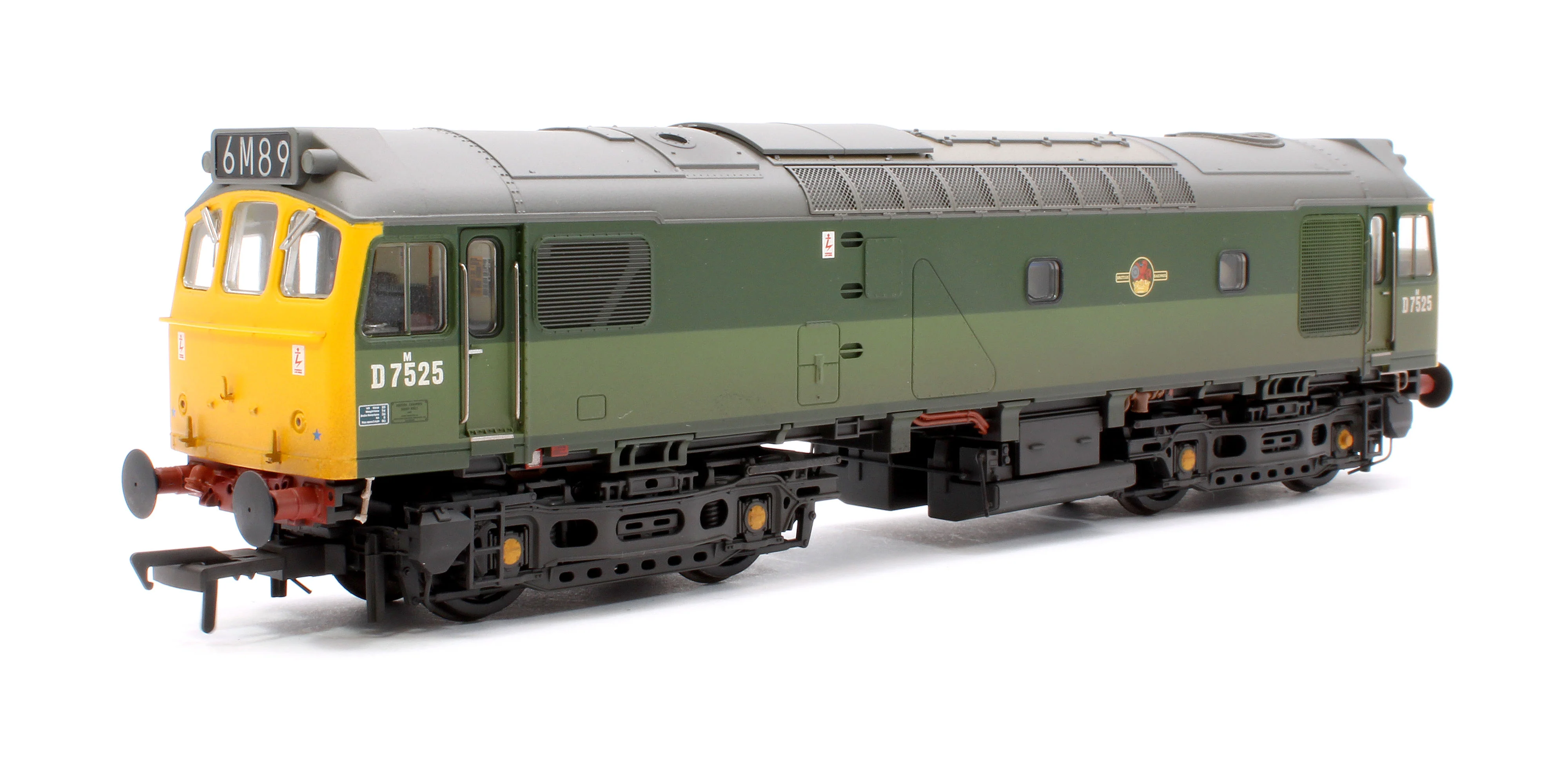 32-342SF Class 25/2 D7525 BR Two-Tone Green (Full Yellow Ends) Diesel Locomotive - DCC Sound & Weathered - Image 3
